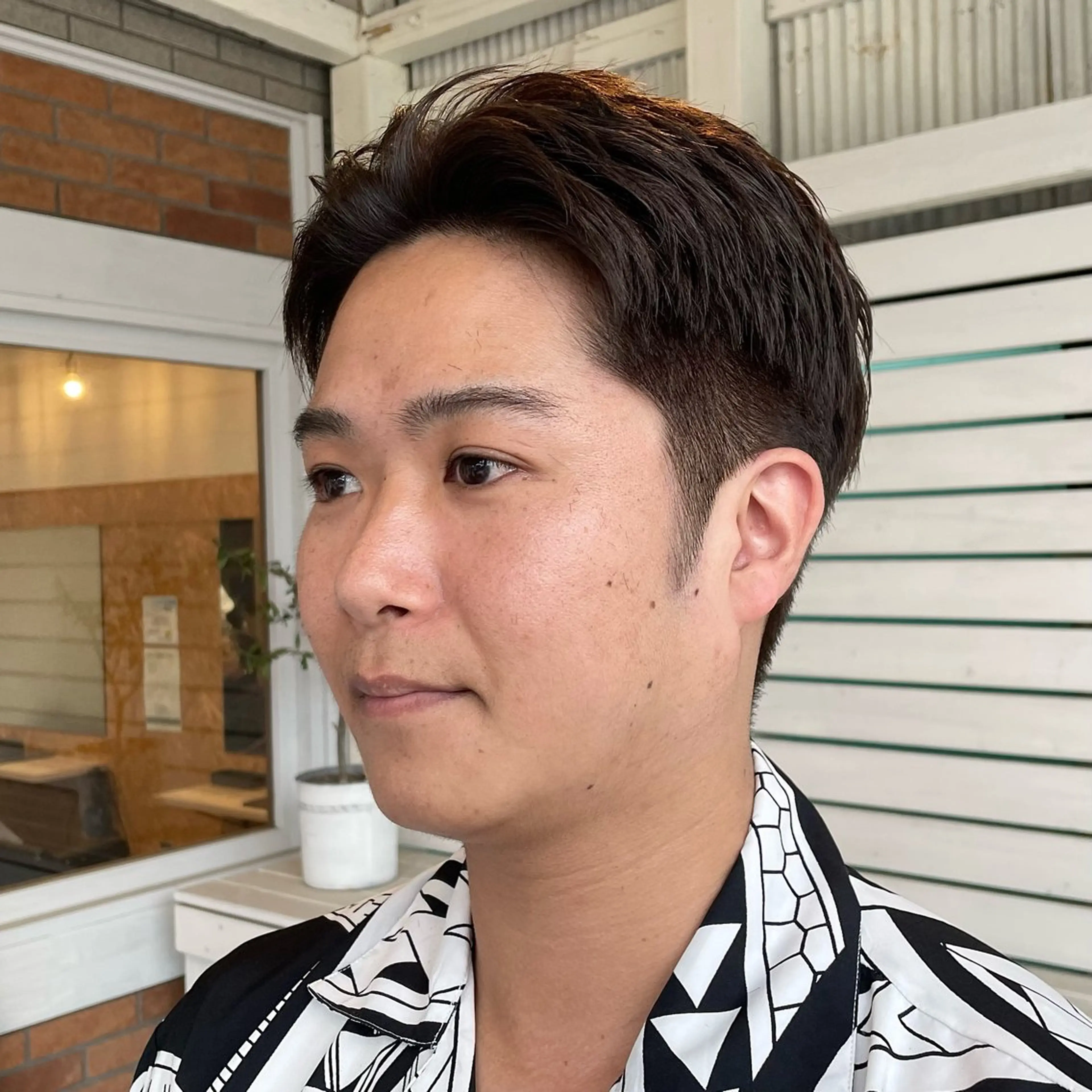 ショート カラー メンズ スパイキーショート ブラウンカラー ショートヘア こいけ みきののヘアスタイル