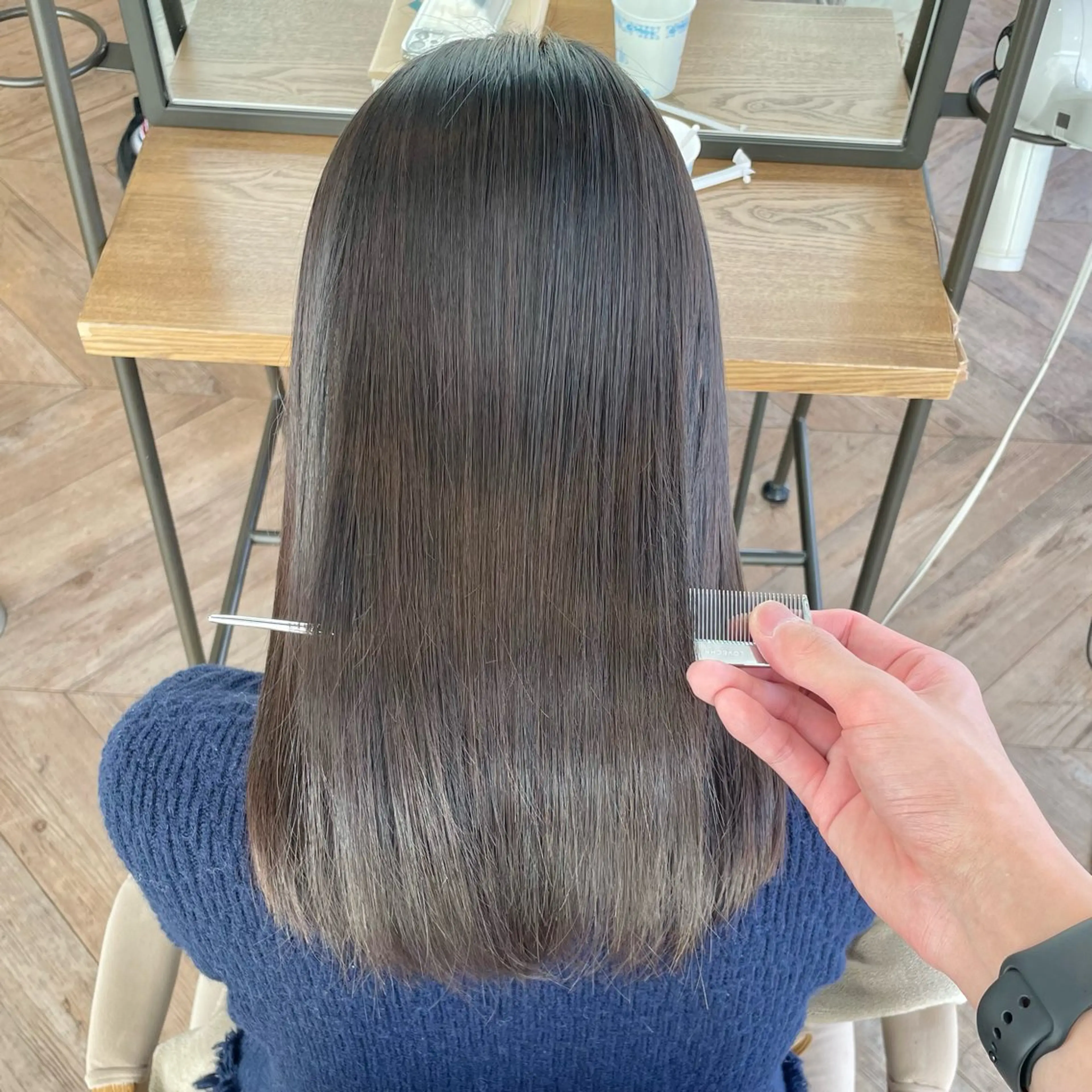 セミロング パーマ 髪質改善 ストレートパーマ カット 縮毛矯正 トリートメント エターナル所属・髪質改善特化 谷口祐綺のヘアスタイル