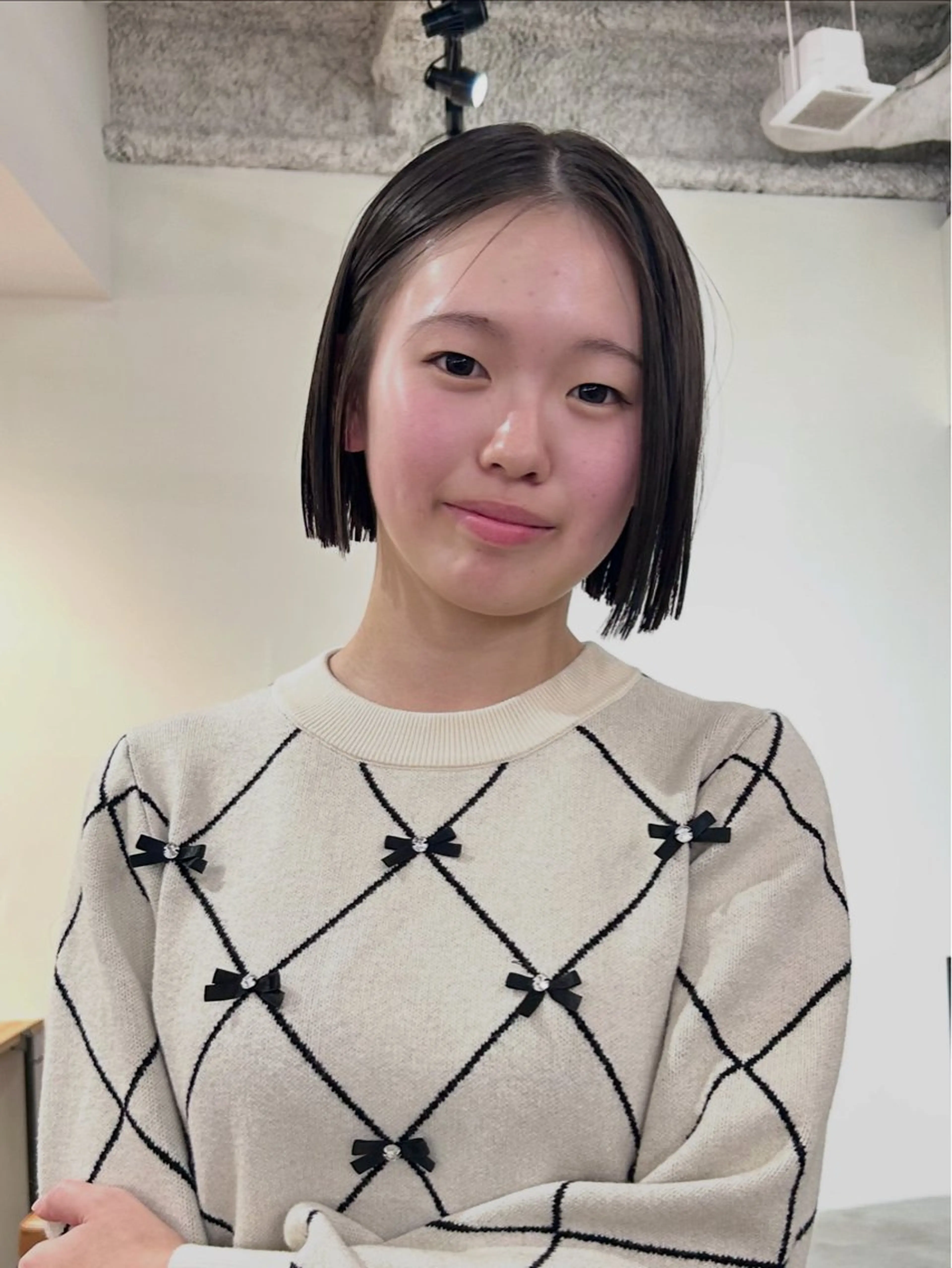 ショート 切りっぱなしボブ ボブ 縮毛矯正 カット ボブ/レイヤー 大阪梅田/きょうかのヘアスタイル