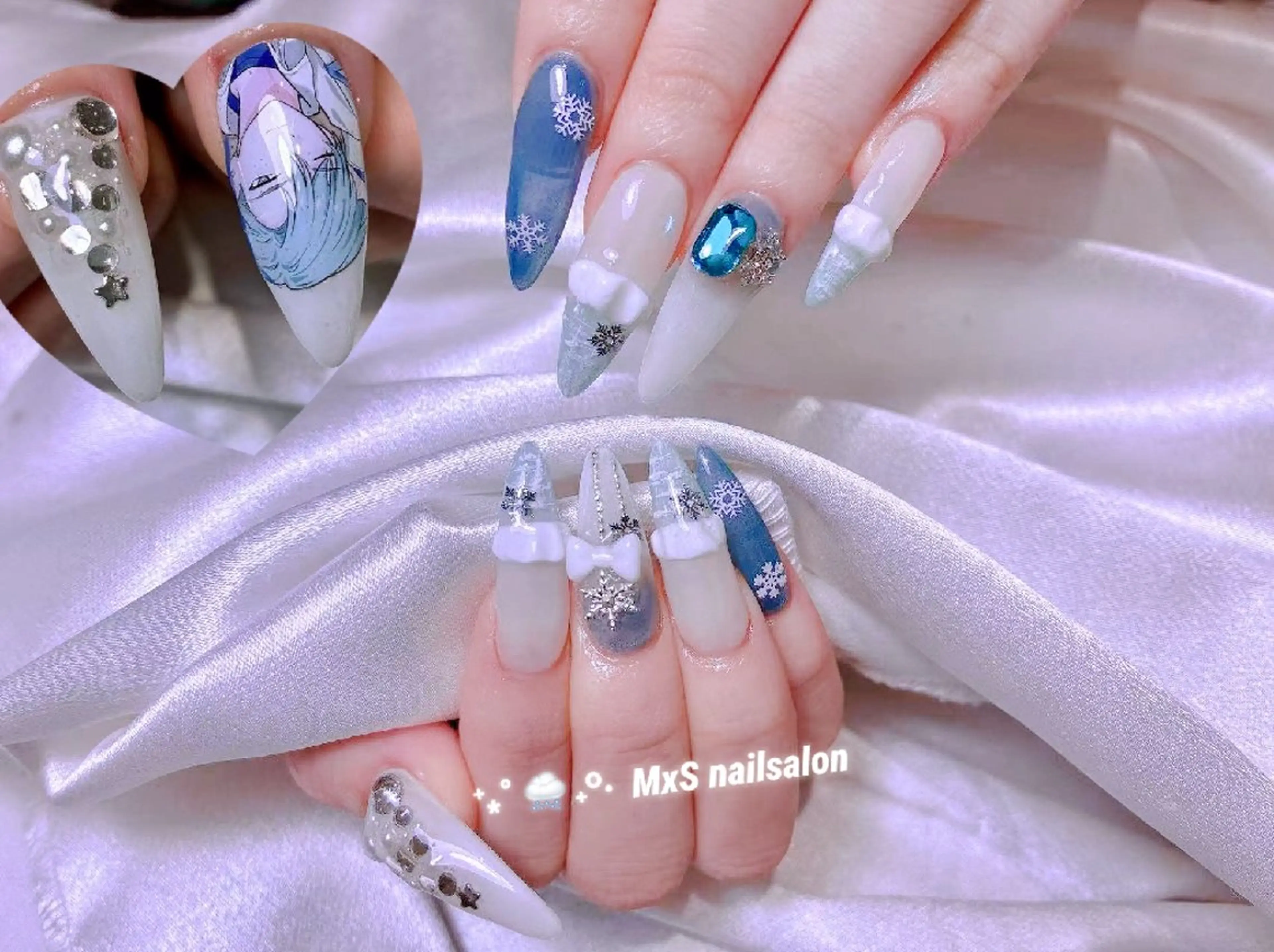 ネイル ジェルネイル 韓国ネイル マグネットネイル パラジェル ワンホンネイル ハンドネイル ハンドケア MxS Nail(長さだし/フィルイン/マグネット/韓国ネイル/ワンホンネイル/ワンカラー)所属・MxS リィリィのネイルデザイン