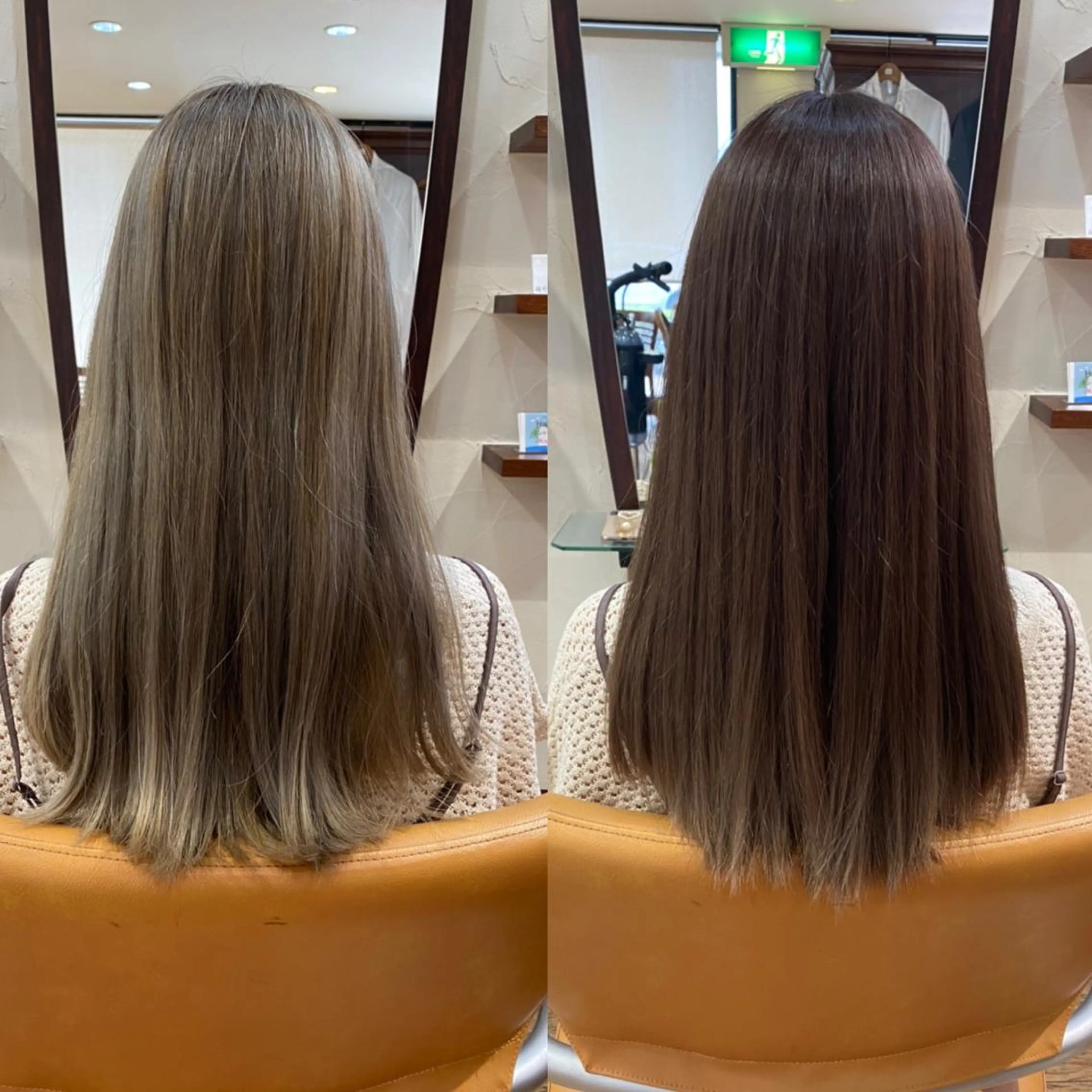 ロング カラー ブリーチ ブラウンカラー ナチュラルブラウン サプリームヘア 飯田みち瑠のヘアスタイル