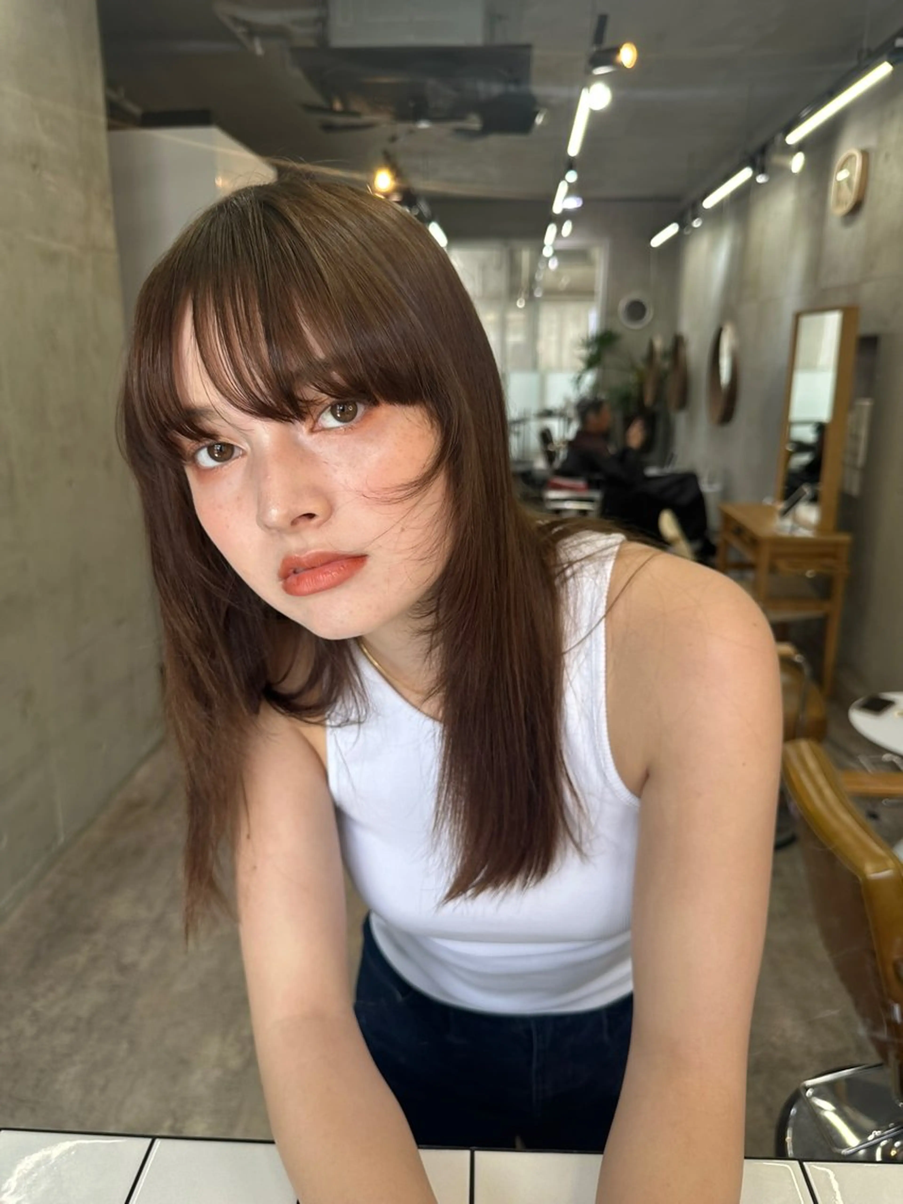 ロング カラー ベージュカラー レイヤーカット カット カットモデル募集中 ／HARUKA🎀のヘアスタイル