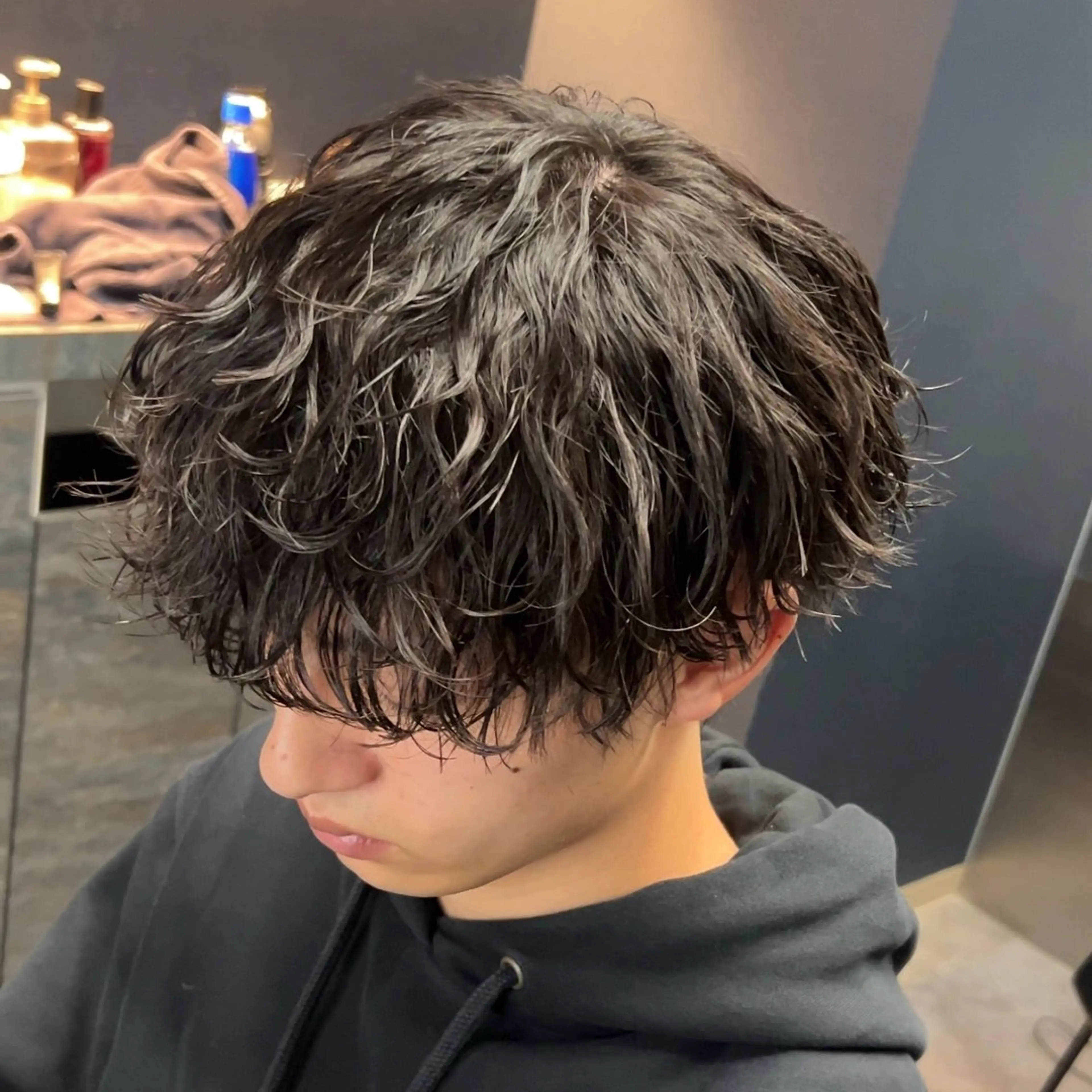 🔥王道人気メニュー🔥メンズカット+シャドウパーマ🔥【スタイリング込み‼️】ミニモ学割の写真