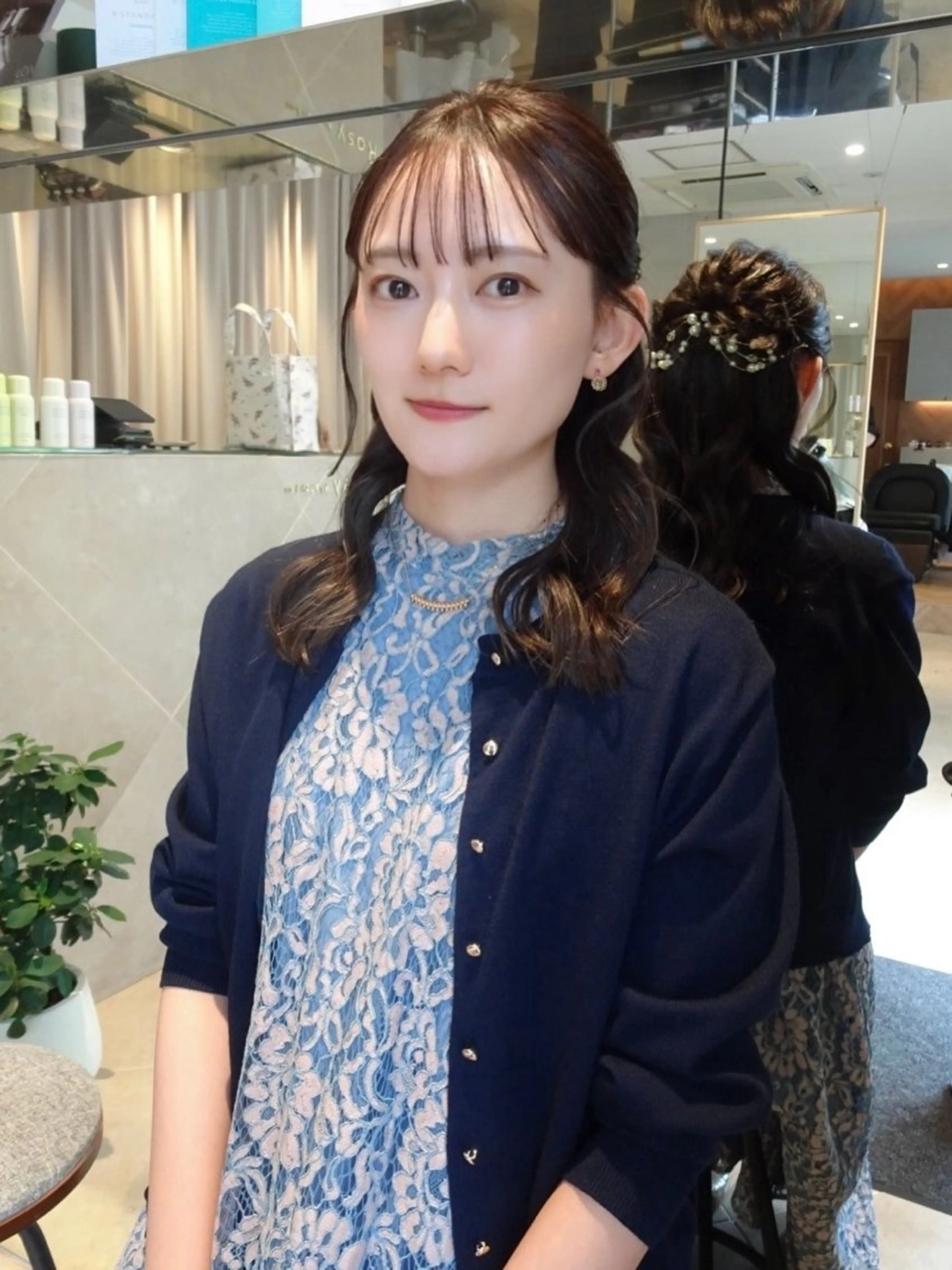 ヘアアレンジ ハーフアップ ヘアセット ニュアンスヘア🪡 nenekaのヘアスタイル