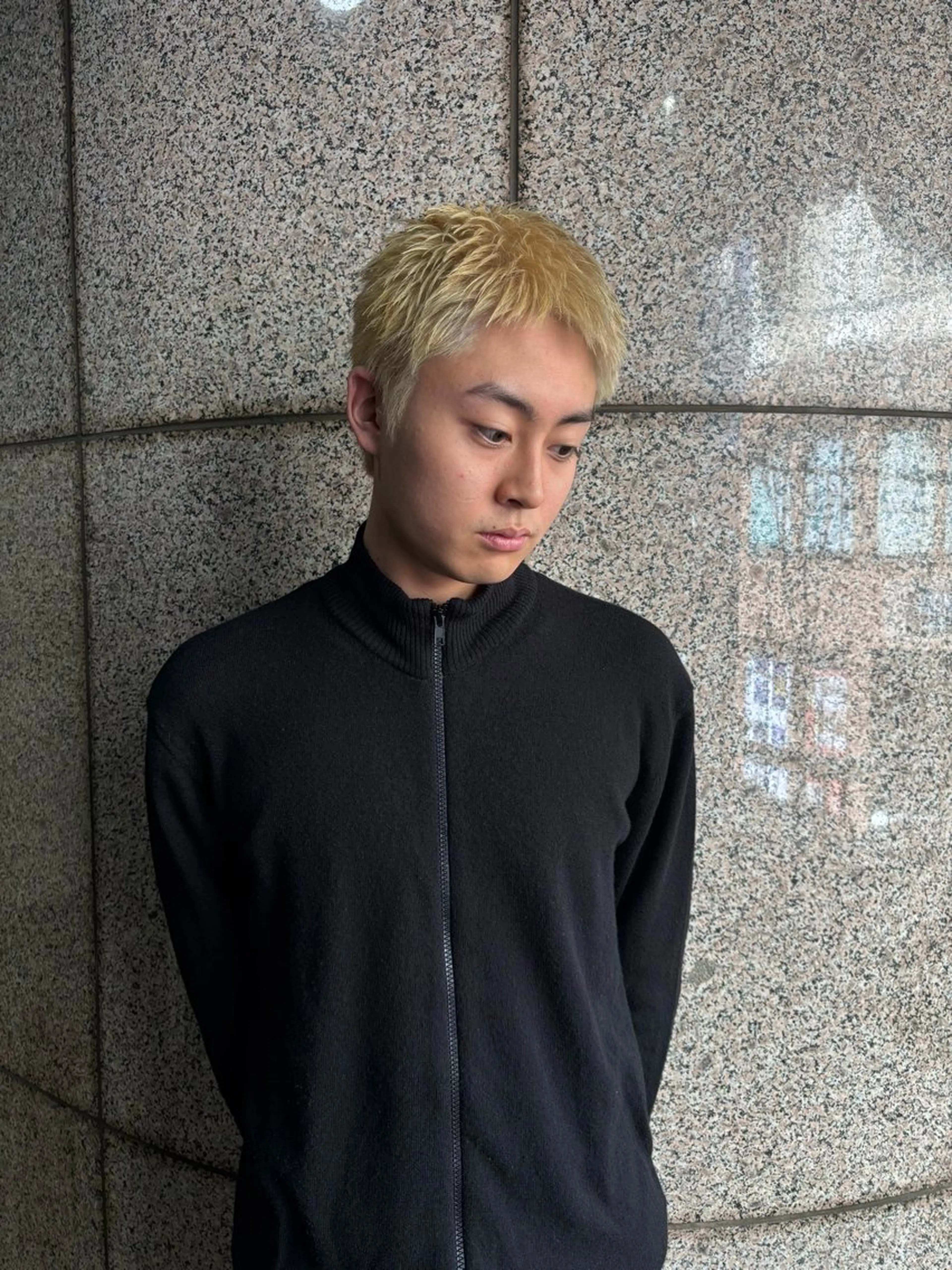 カラー メンズ カット ヘアカラー トリートメント スパイキーパーマ 柏NO1 藤本葉のヘアスタイル