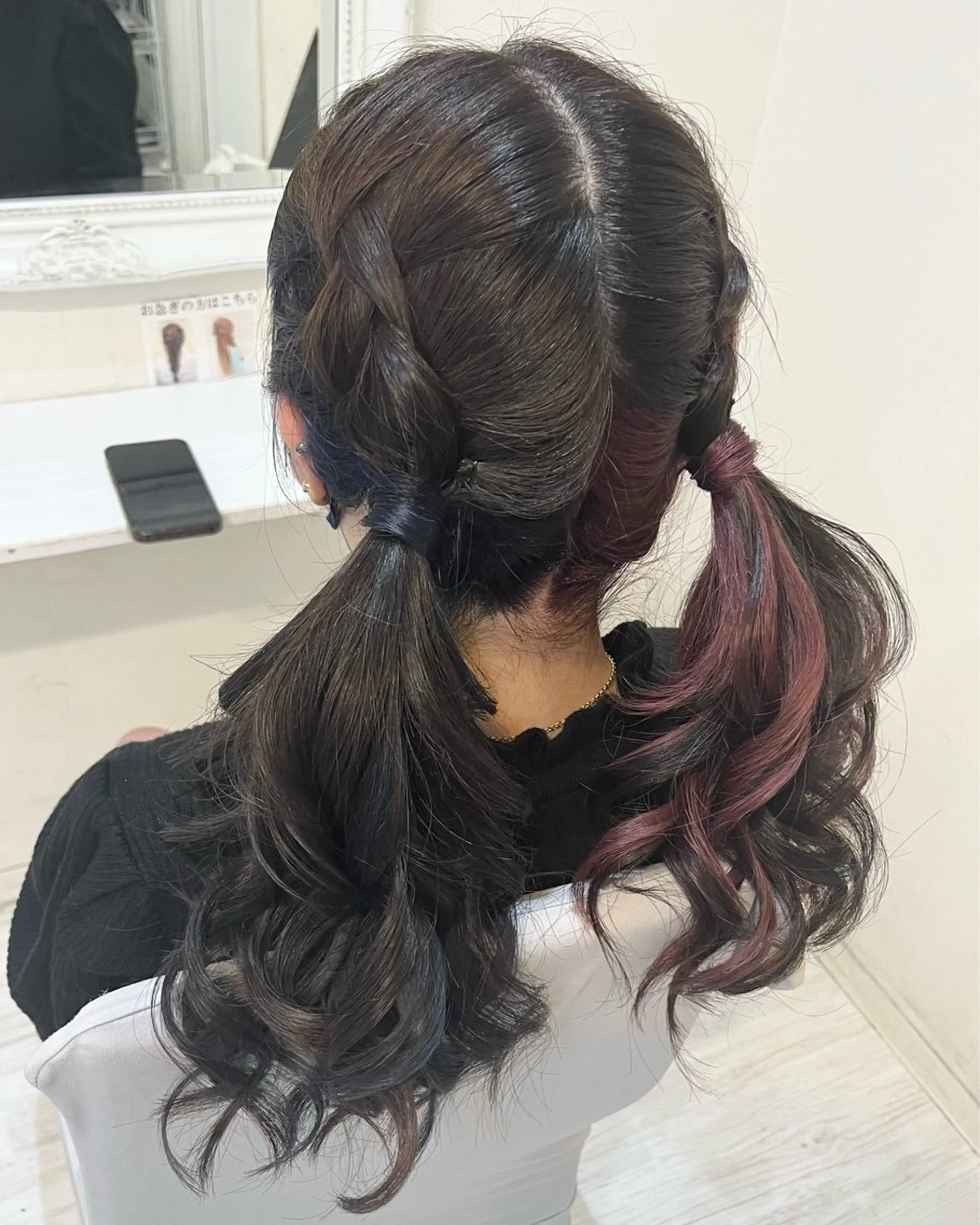 セミロング ツインテール ヘアセット 井上 紗彩のヘアスタイル