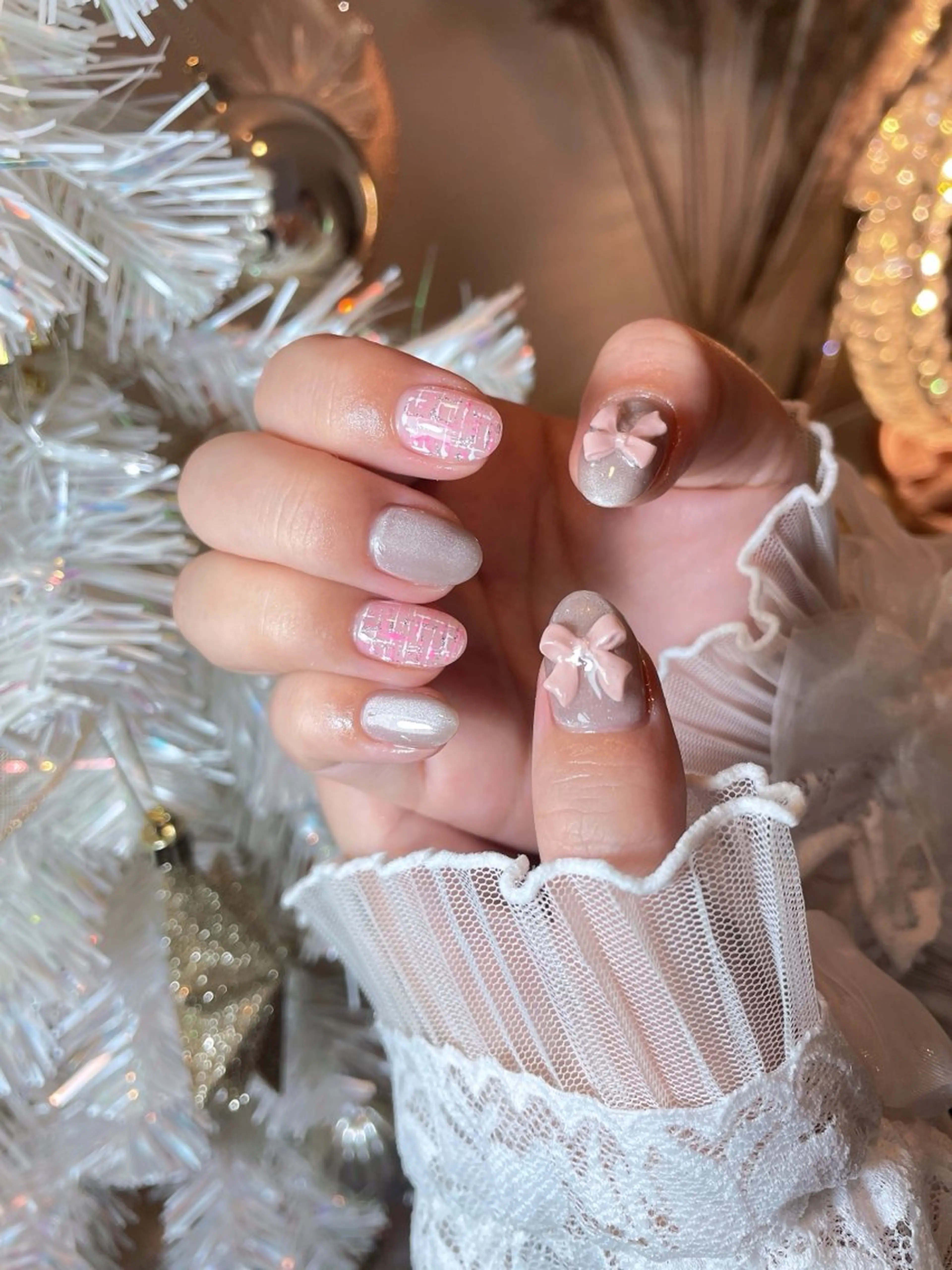 ネイル 23時まで❤︎韓国、 ワンホンネイルのネイルデザイン