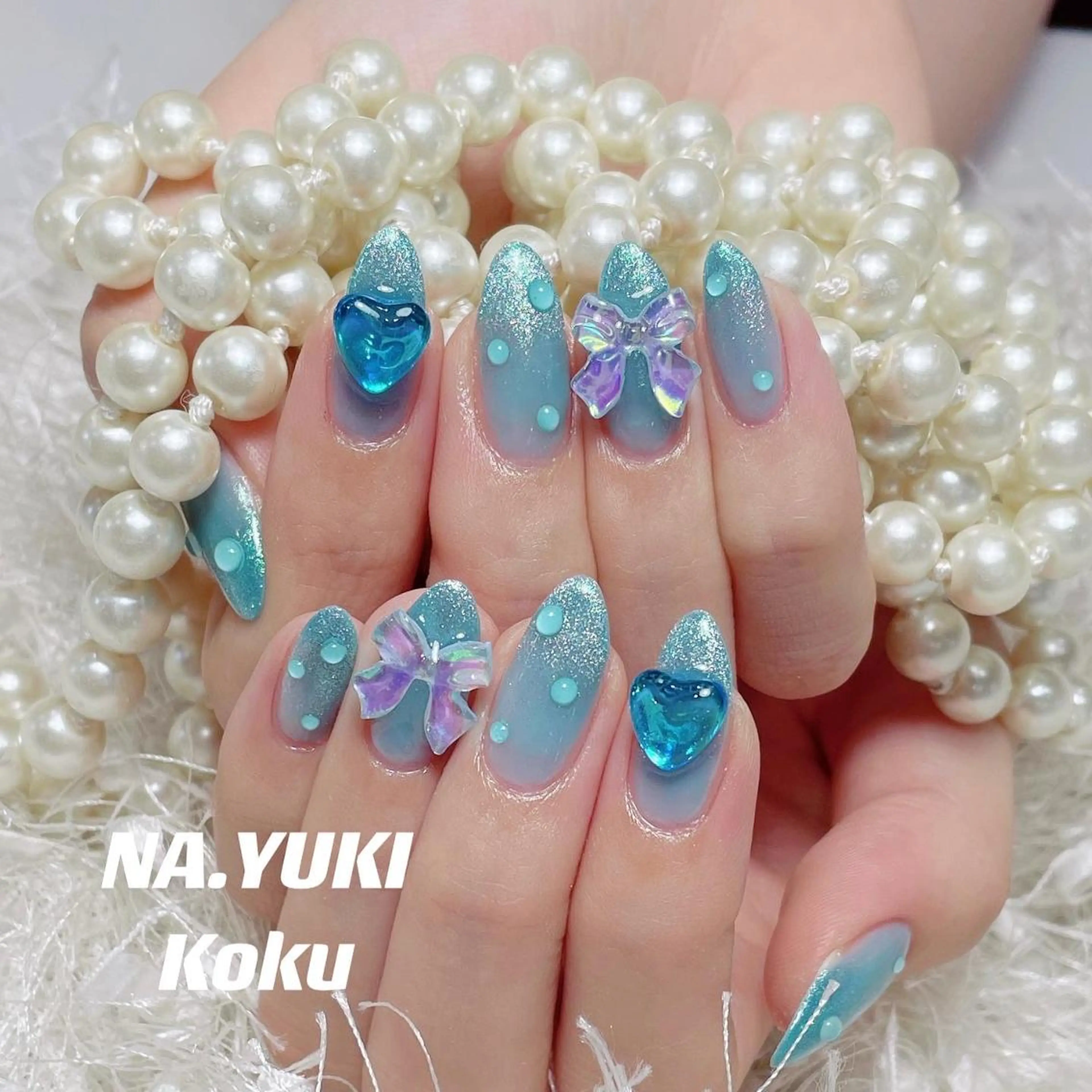 ネイル カラー パーマ ヘアアレンジ メンズ キッズ マツエク・マツパ アイブロウ ロング 🎀 moo~ 🎀のネイルデザイン