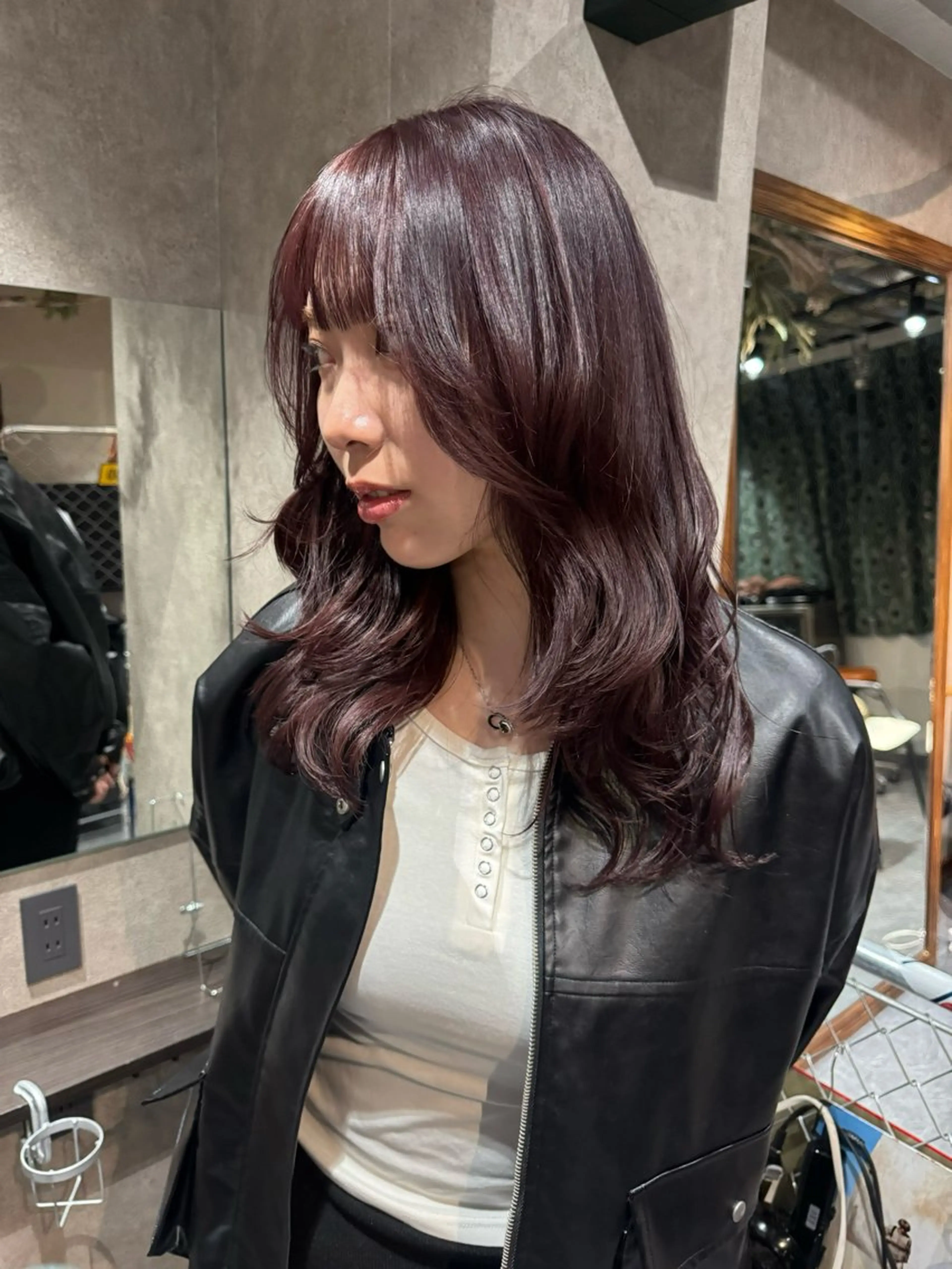 ミディアム パーマ ヘアアレンジ メンズ ヘアカラー 心斎橋美容室 Junのヘアスタイル