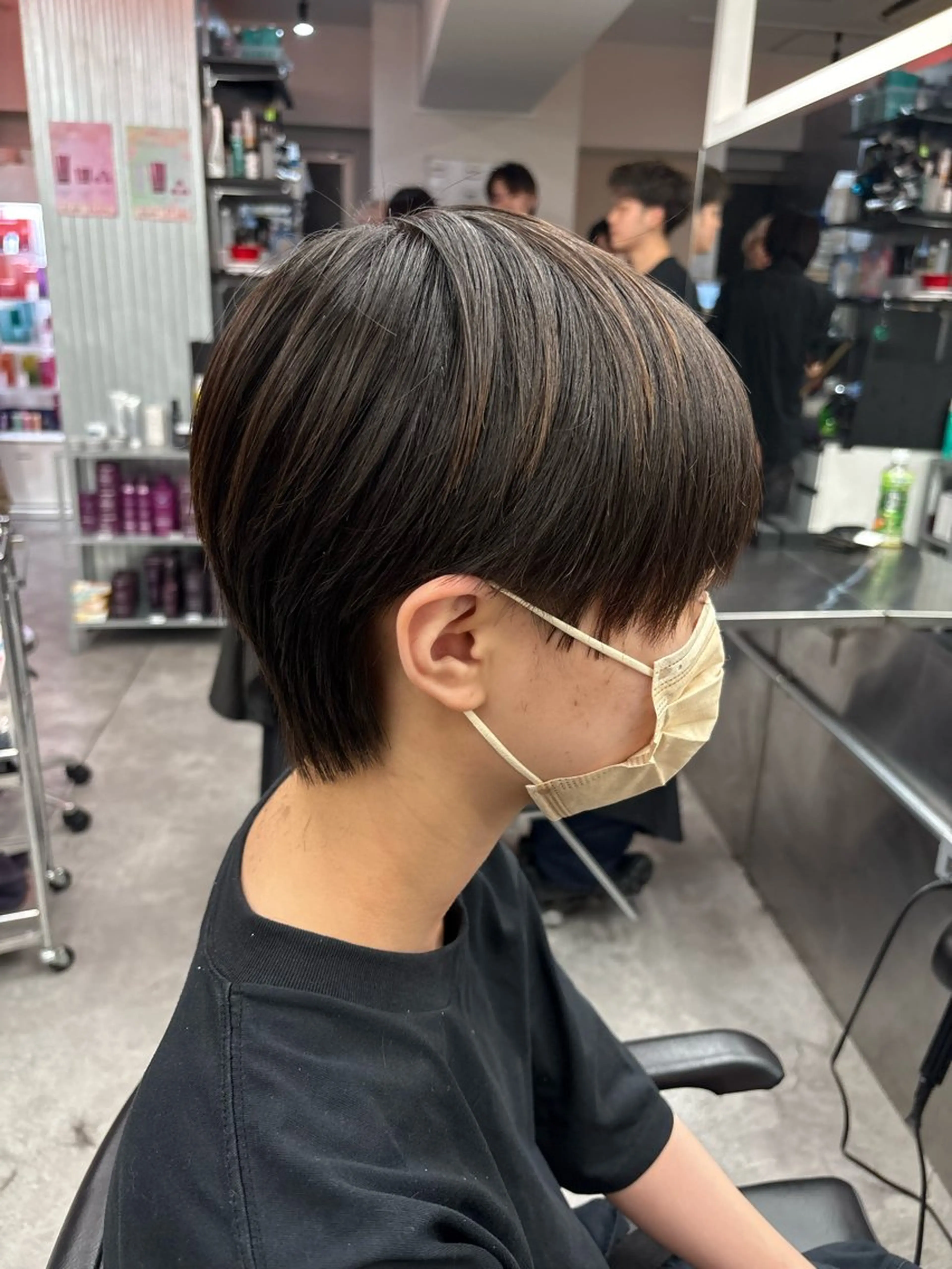 ミディアム カラー パーマ メンズ カット ヘアセット メンズパーマ特化 🔥韓国ヘア職人🔥のヘアスタイル