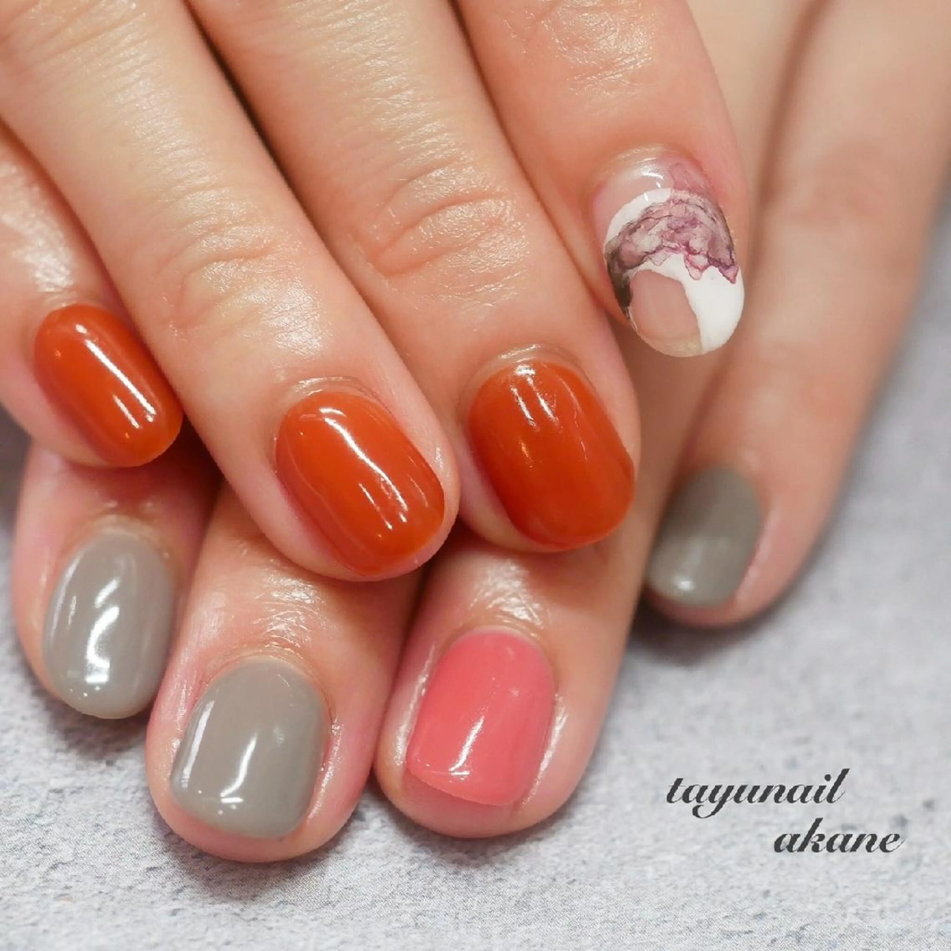 ネイル アートネイル ブルー ジェルネイル ニュアンスネイル パラジェル ネイルサロン 【たゆnail】のネイルデザイン