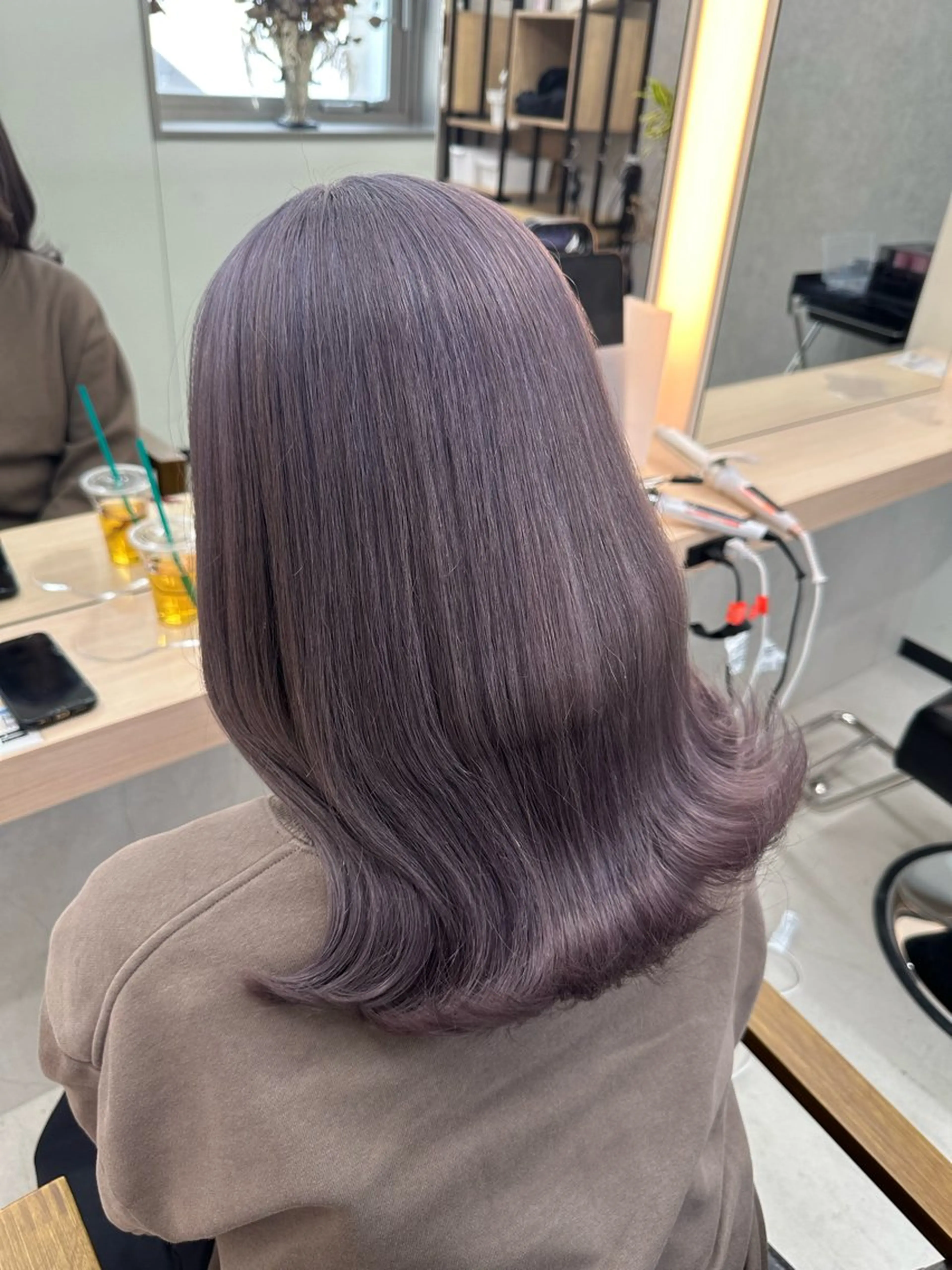 ミディアム カラー ヘアカラー トリートメント 𝐑𝐲𝐮𝐤𝐢 【店長】ALEAPのヘアスタイル