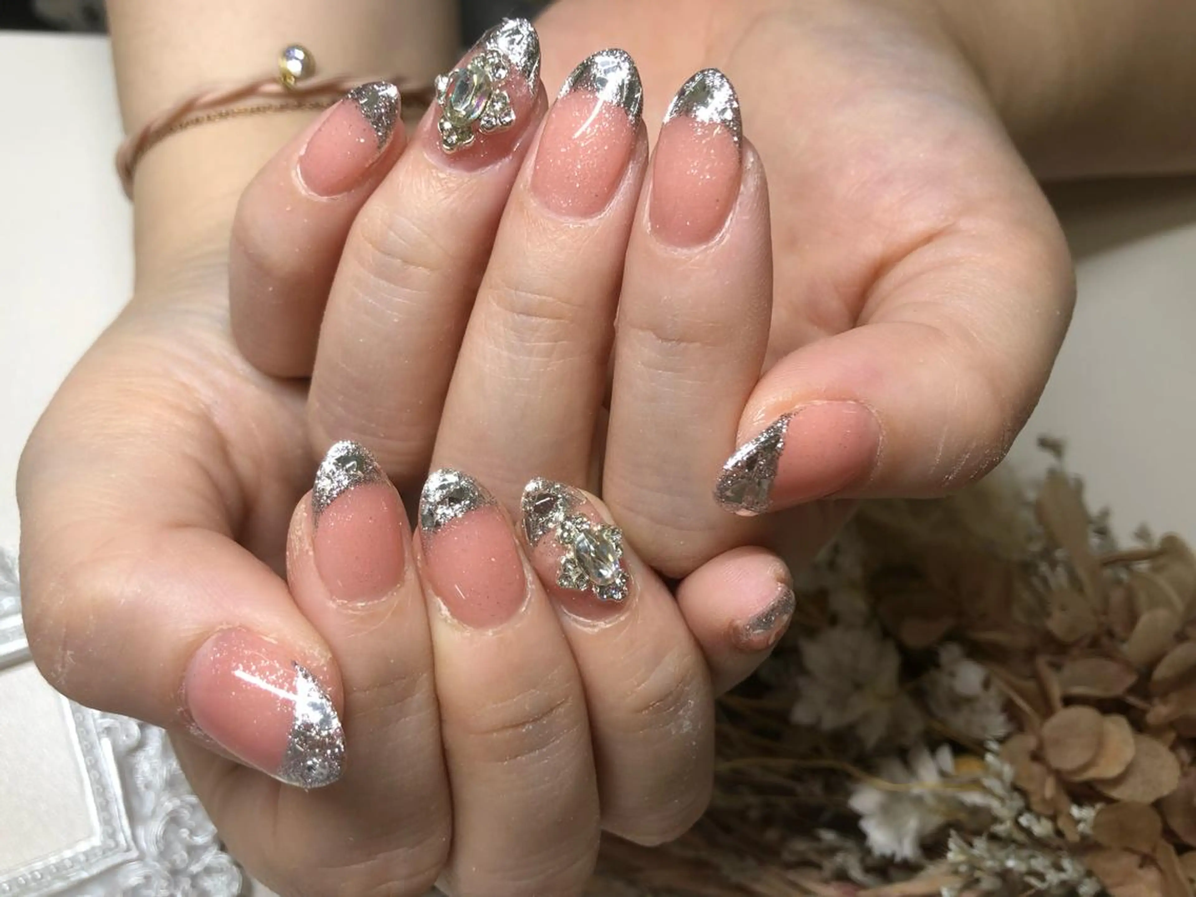 🌟ガラスフレンチ🎁 ➕800円パラジェル変更🉑の写真