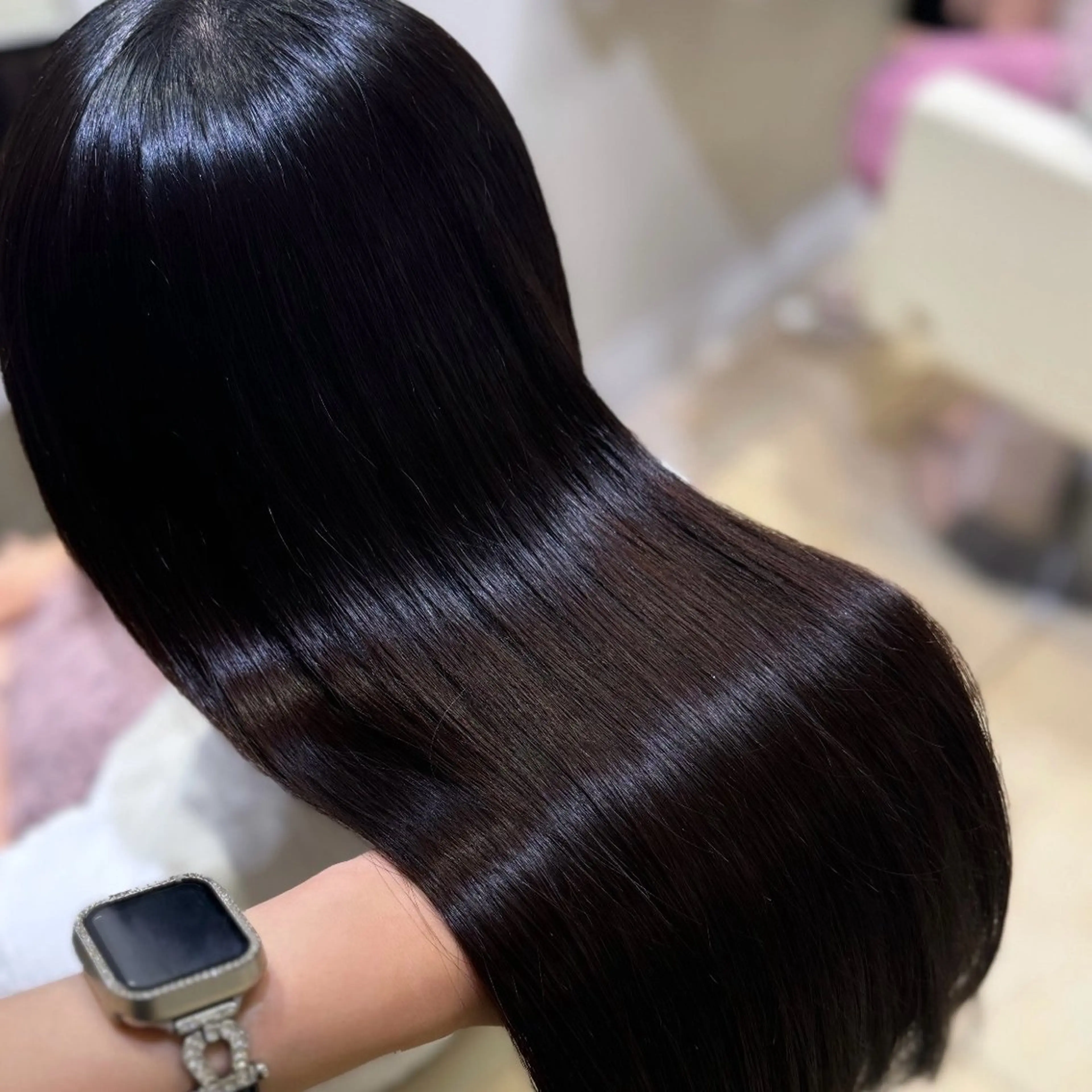 ロング 縮毛矯正 トリートメント 🐈‍⬛カチモリ/暖 色/𝐌𝐢𝐤𝐮のヘアスタイル