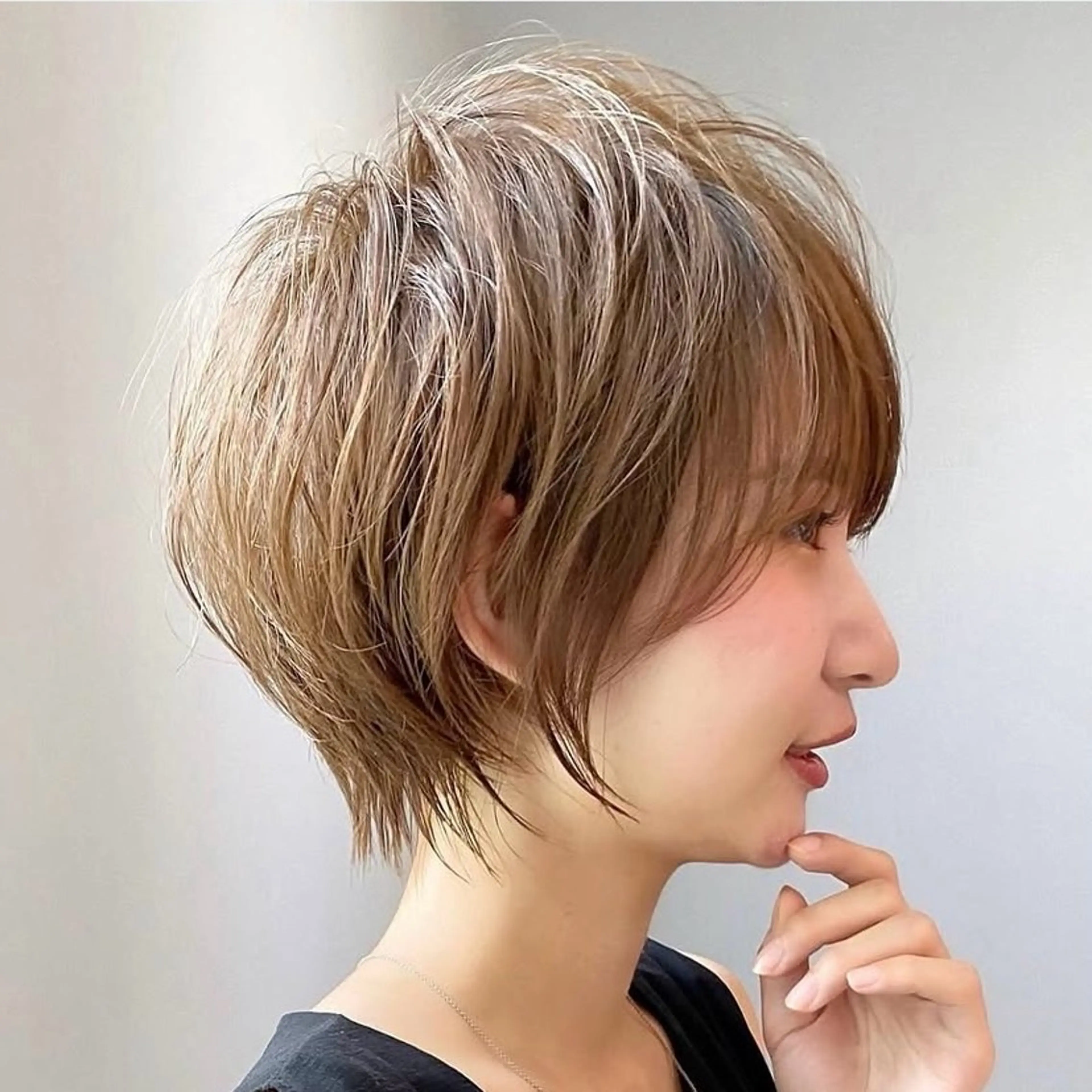 【✨ミルクティーベージュ✨】ショートカット💇🏻♀️+ダブルカラー🩵+ケアトリートメント🫧の写真