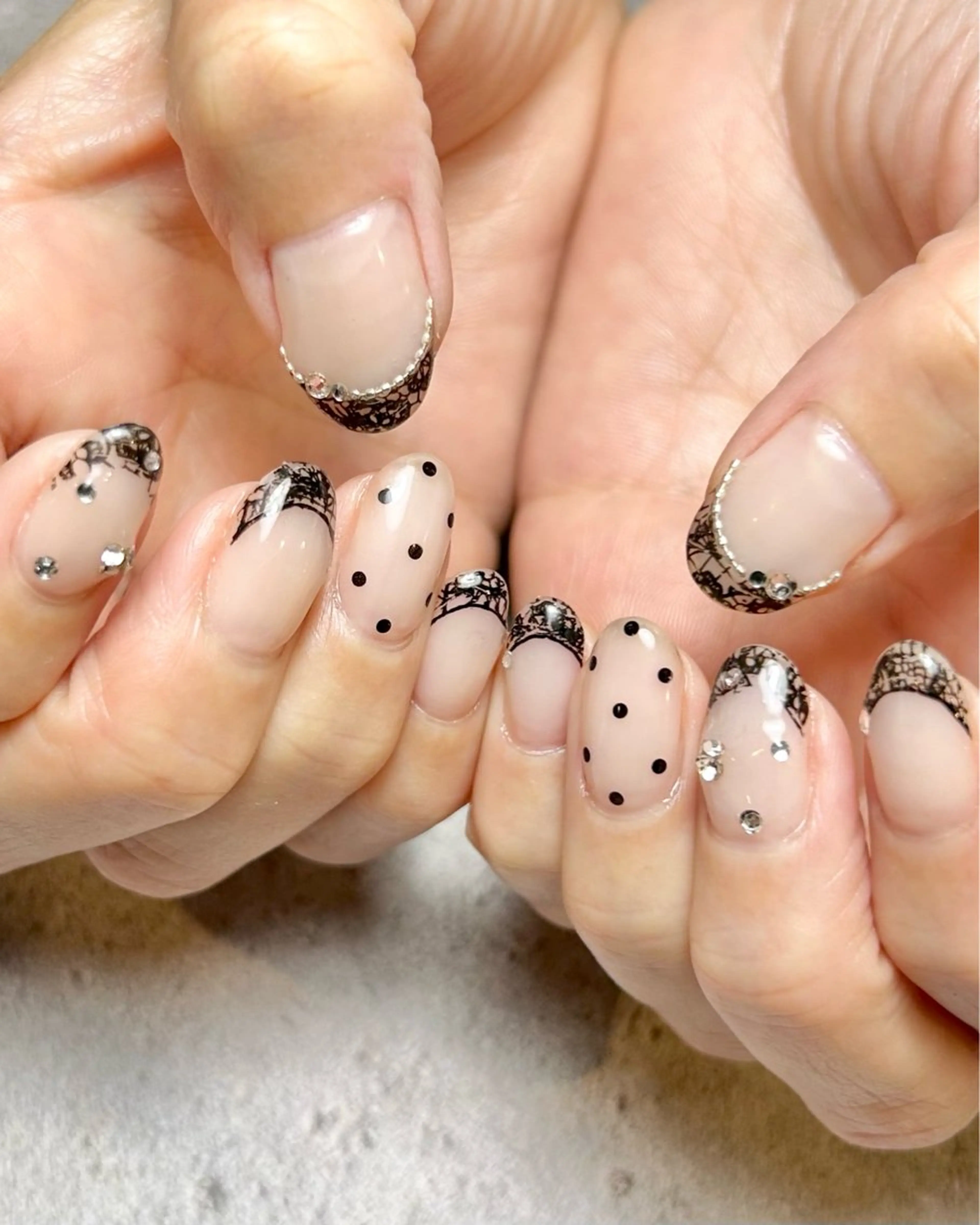 ネイル レース ハンドネイル Reflection marikoのネイルデザイン