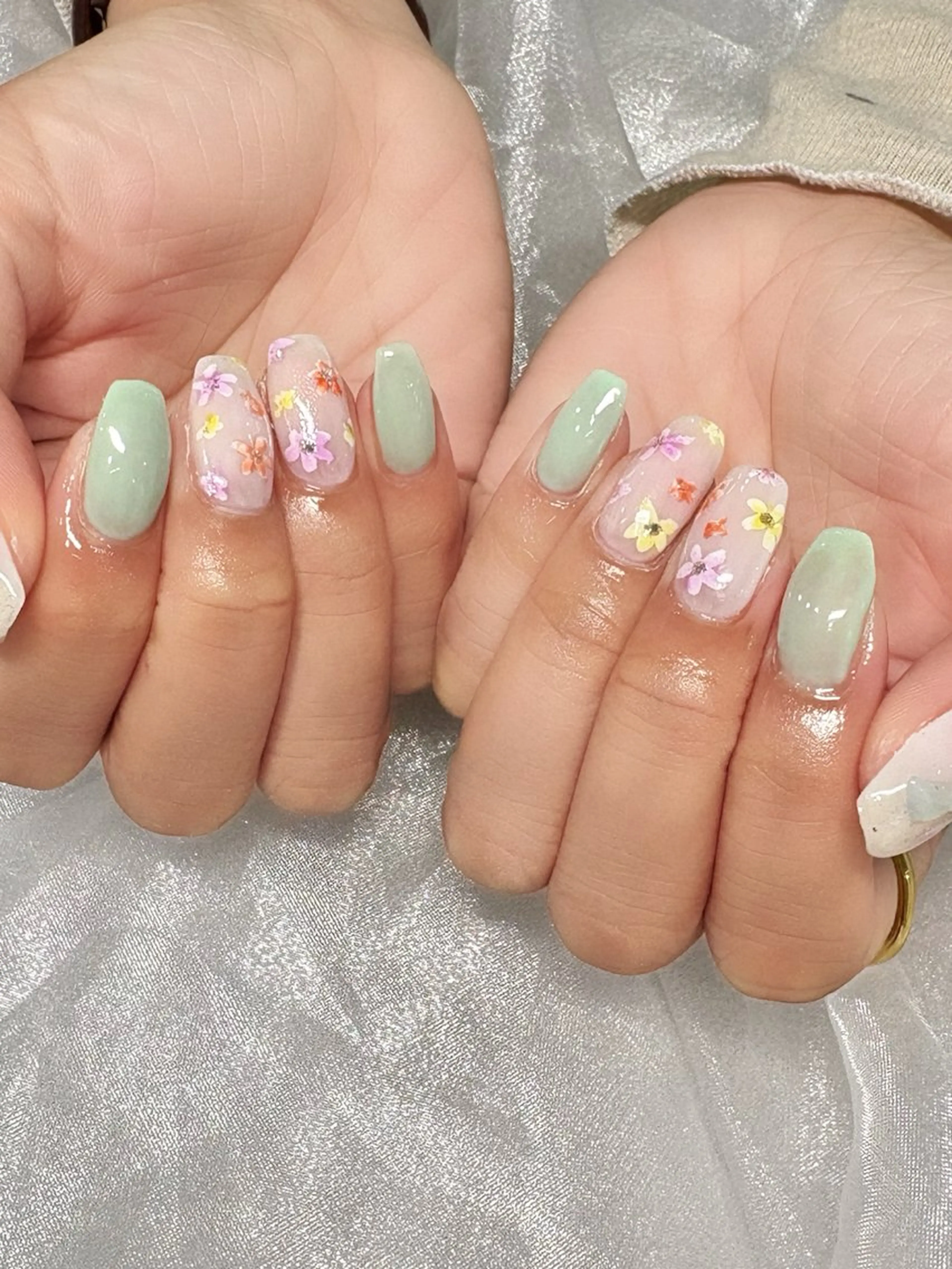 ネイル 艶/マグネット/網紅 /韓国/岩下りほのネイルデザイン