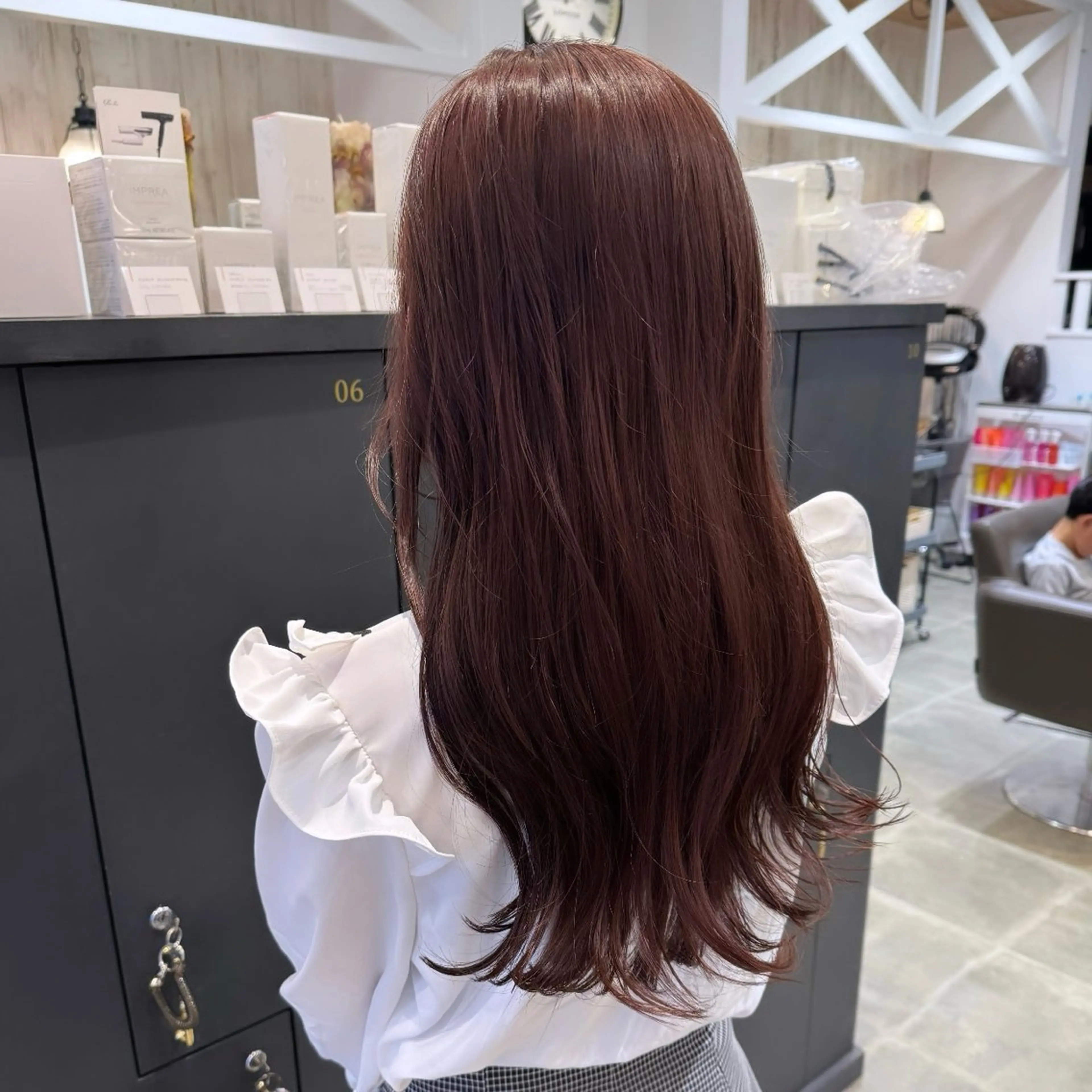 ロング カラー カット ヘアカラー 葵/レイヤーカット/ 韓国風/透明感カラーのヘアスタイル