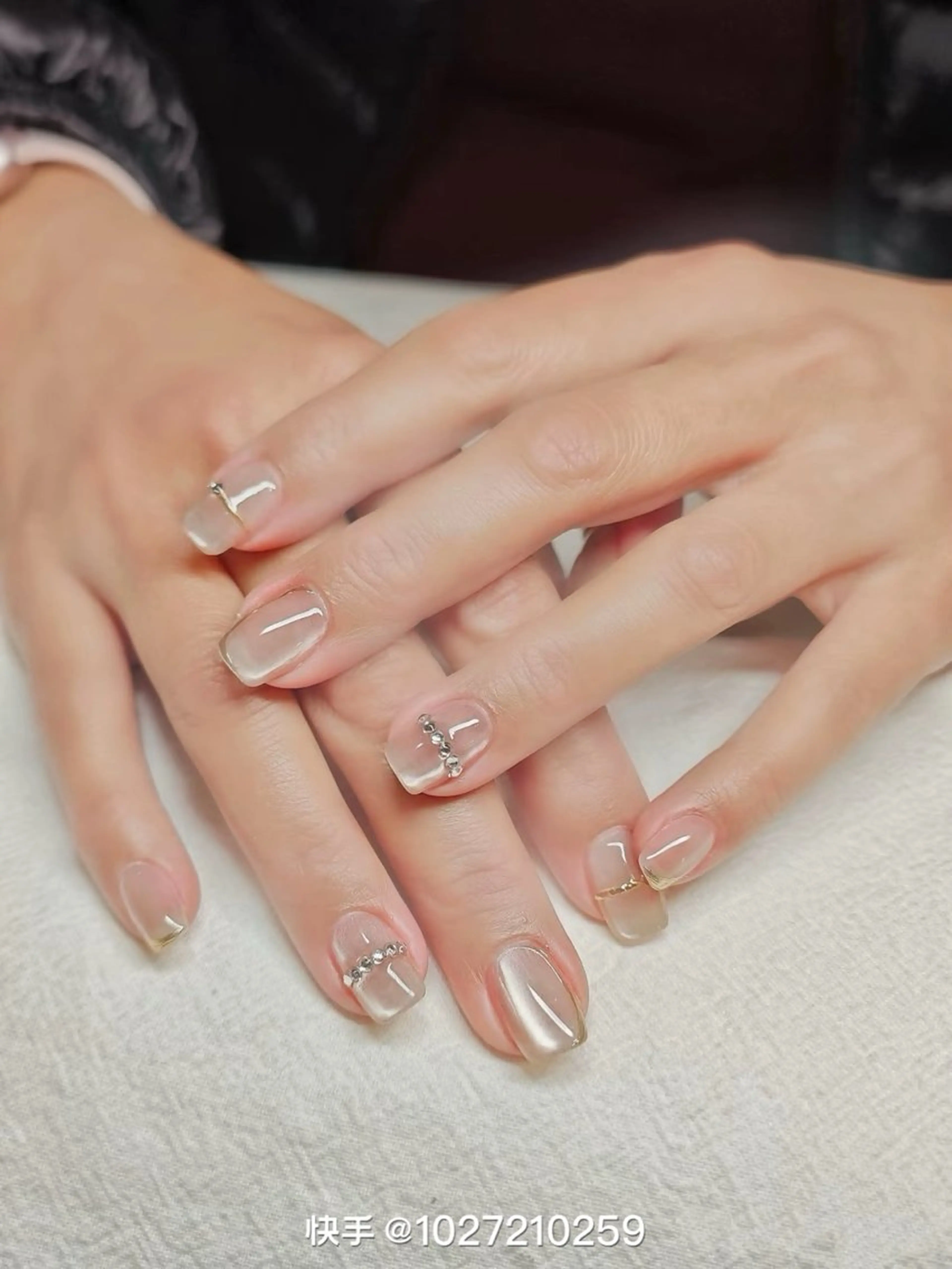 ネイル チークネイル 長さ出し フレンチネイル ガーリー 韓国ネイル sun nail池袋 モデル募集のネイルデザイン