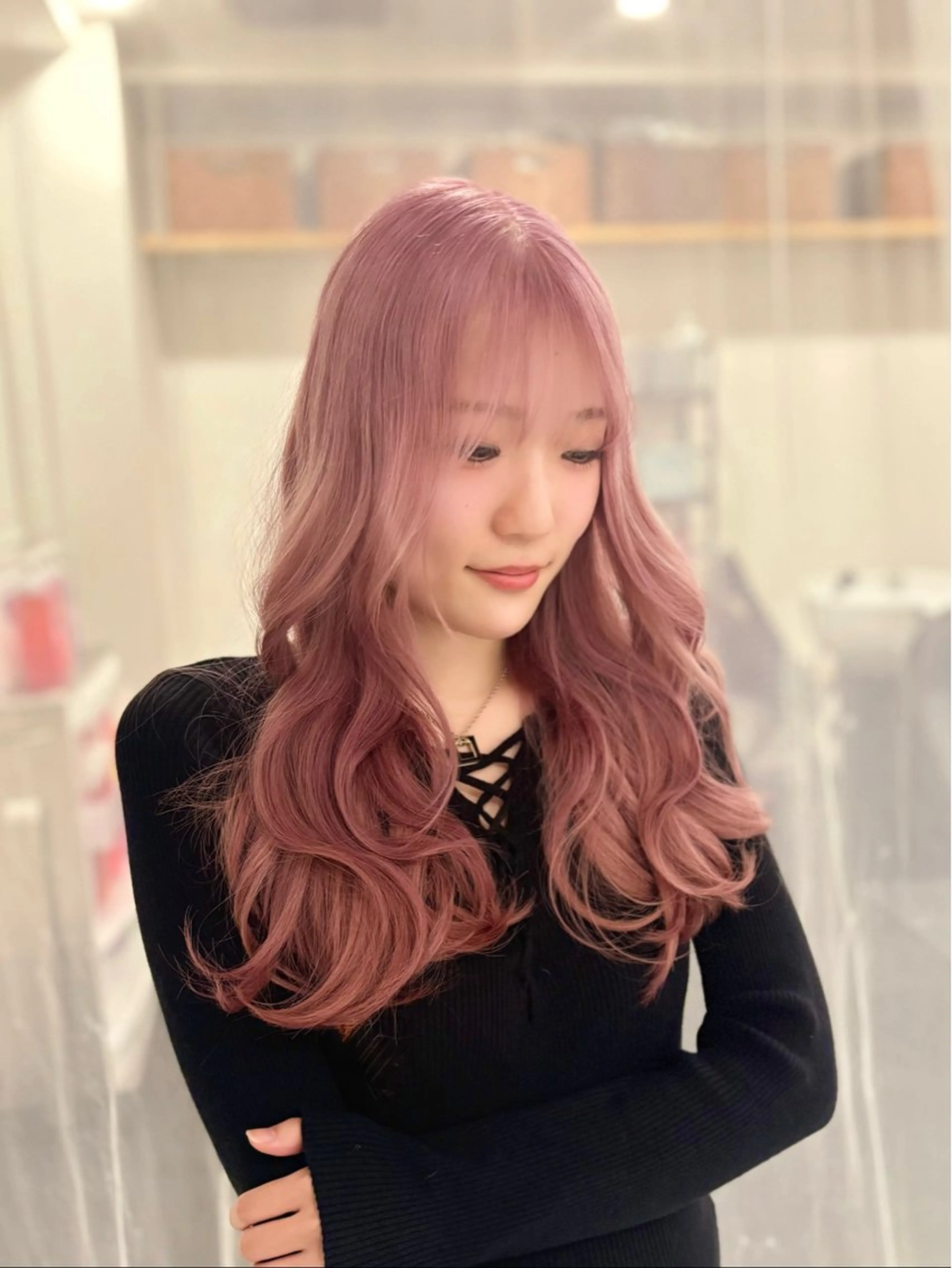 ロング カラー ヘアカラー トリートメント GaKu/ハイトーン /ブリーチ/レイヤーのヘアスタイル