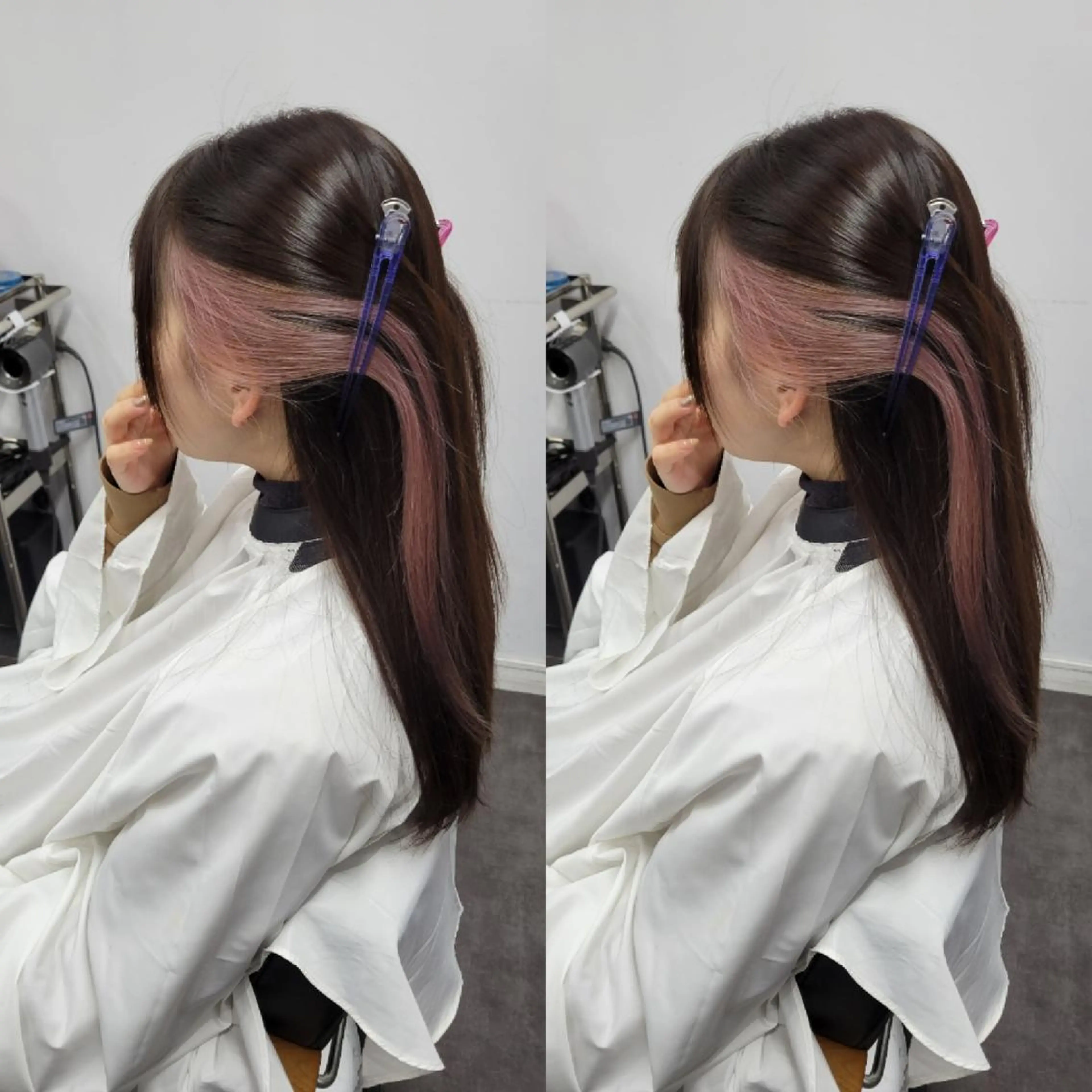 ロング ヘアカラー トリートメント 平田 広大のヘアスタイル