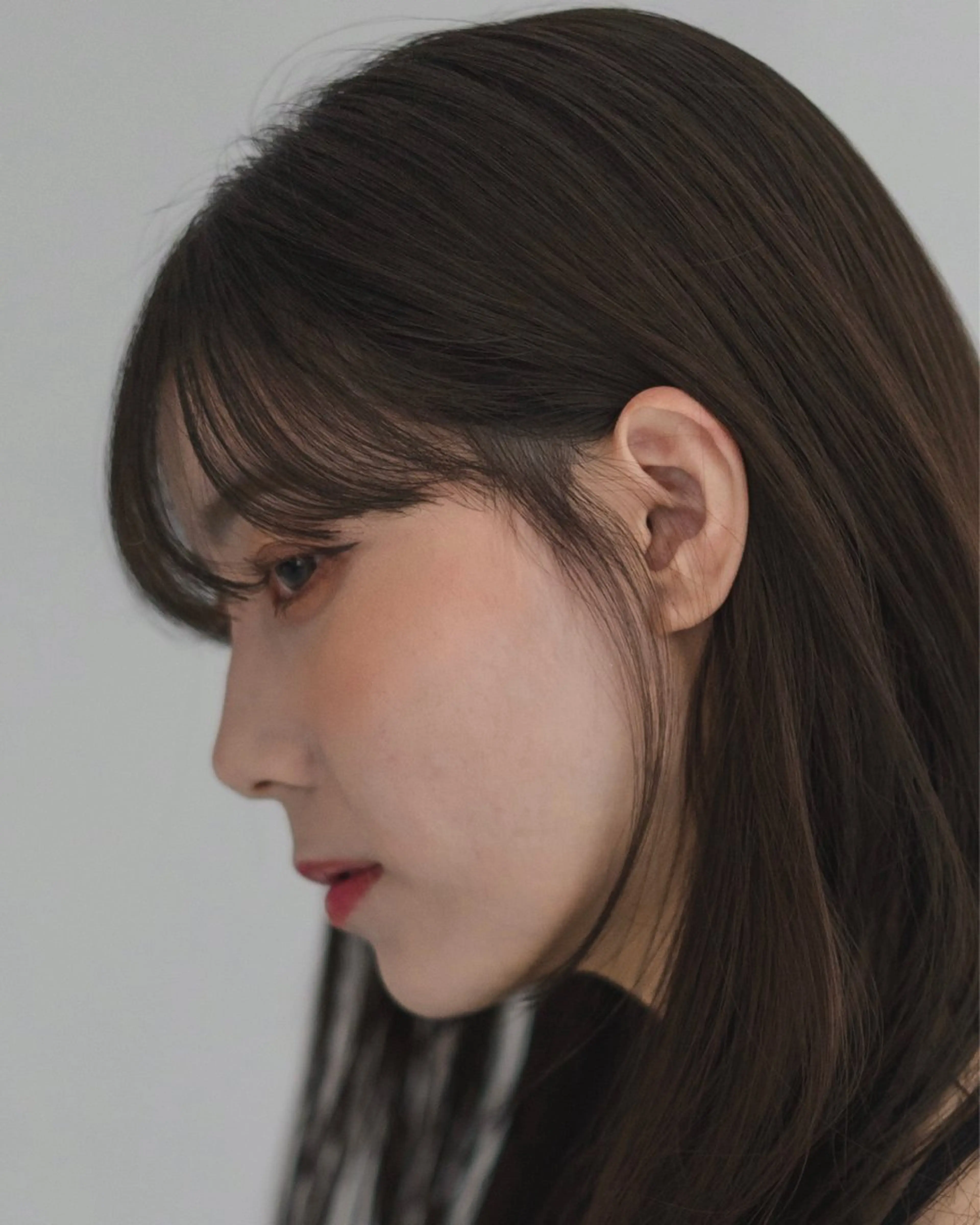 ミディアム カラー カット ヘアカラー トリートメント Le'a銀座所属・前髪/顔周り /レイヤー/秋山 元のヘアスタイル