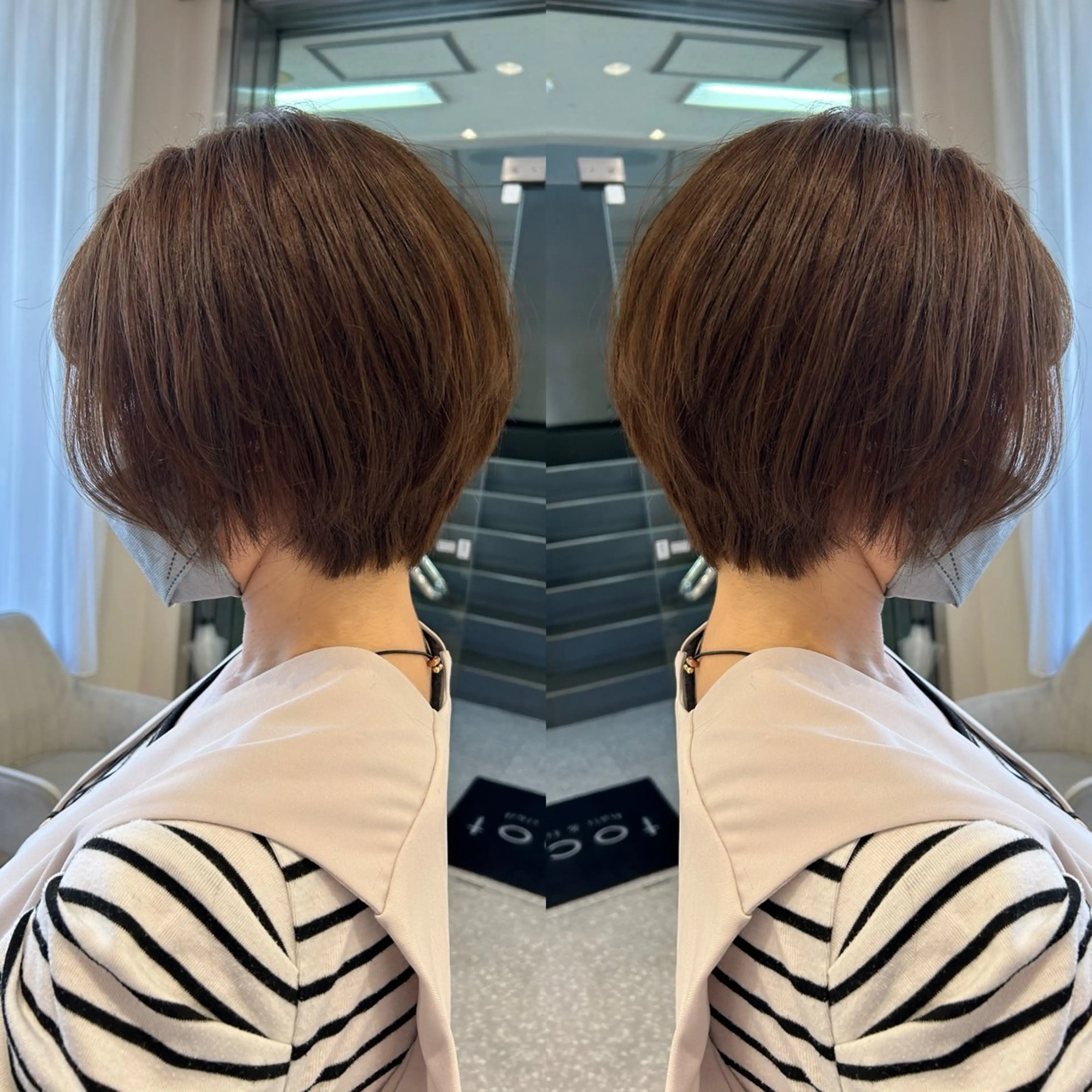 ショート カラー ベージュカラー ショコラベージュ ショートヘア 韓国🇰🇷 ✂︎hair 内田愛のヘアスタイル