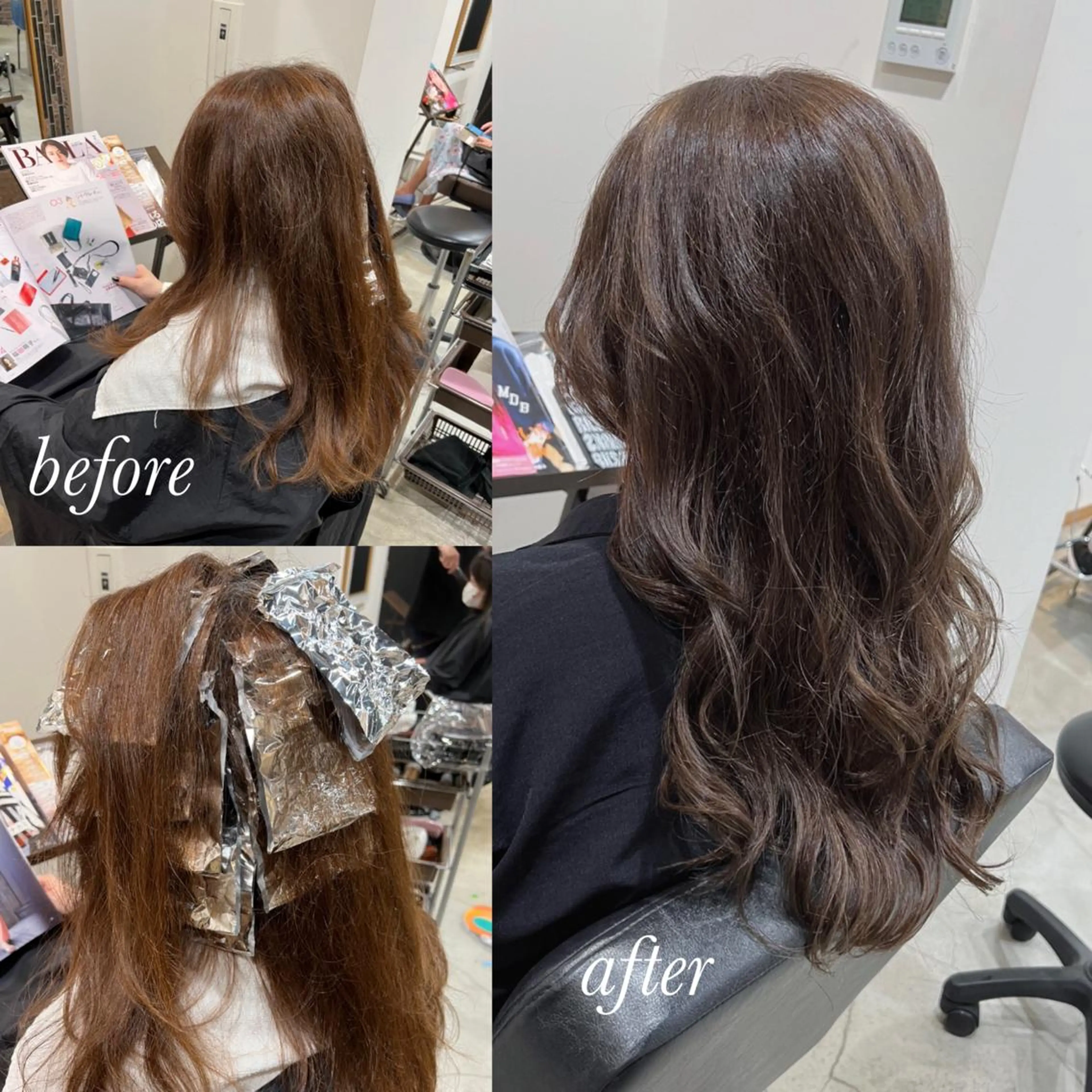 ロング カラー ヘアアレンジ キッズ バレイヤージュ ブリーチ ケアブリーチ 透明感カラー デザインカラー カット ヘアカラー トリートメント 五反田　美容院☆張 明星☆韓国ヘアのヘアスタイル