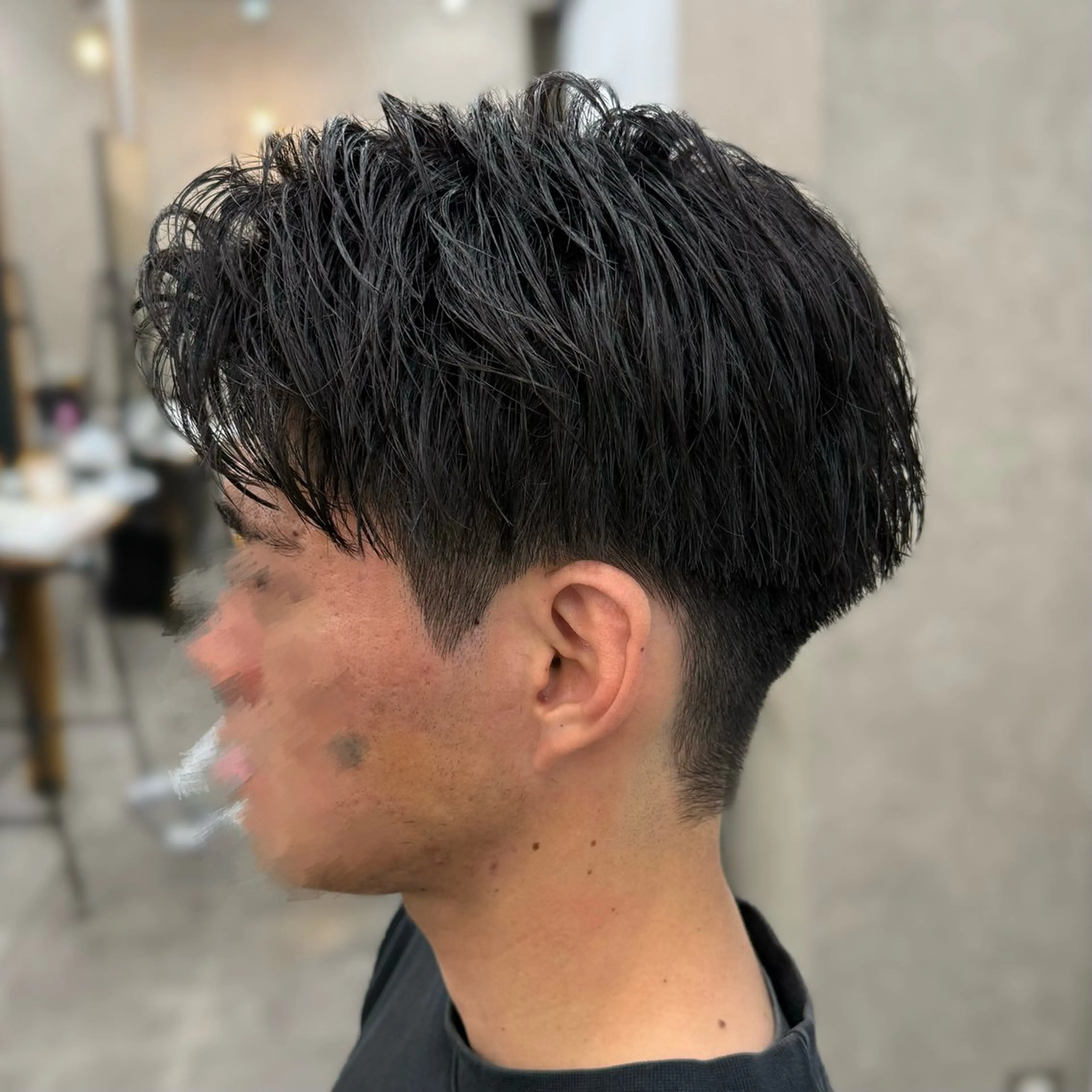 メンズ アップバング センターパート カット  楓🍁COQU ✂︎men's限定のヘアスタイル