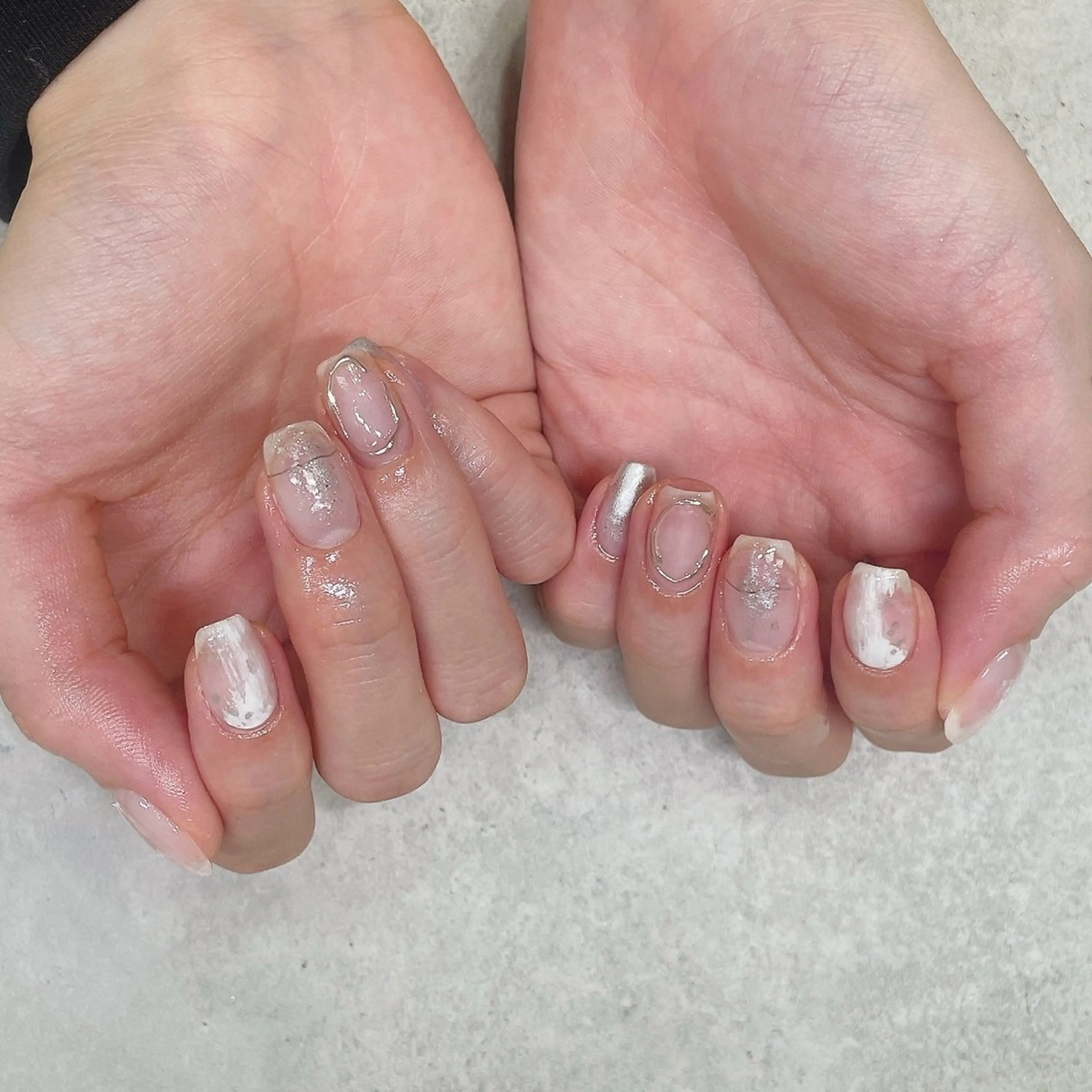 ネイル アートネイル 長さ出し ハンドネイル A85G ayakoのネイルデザイン