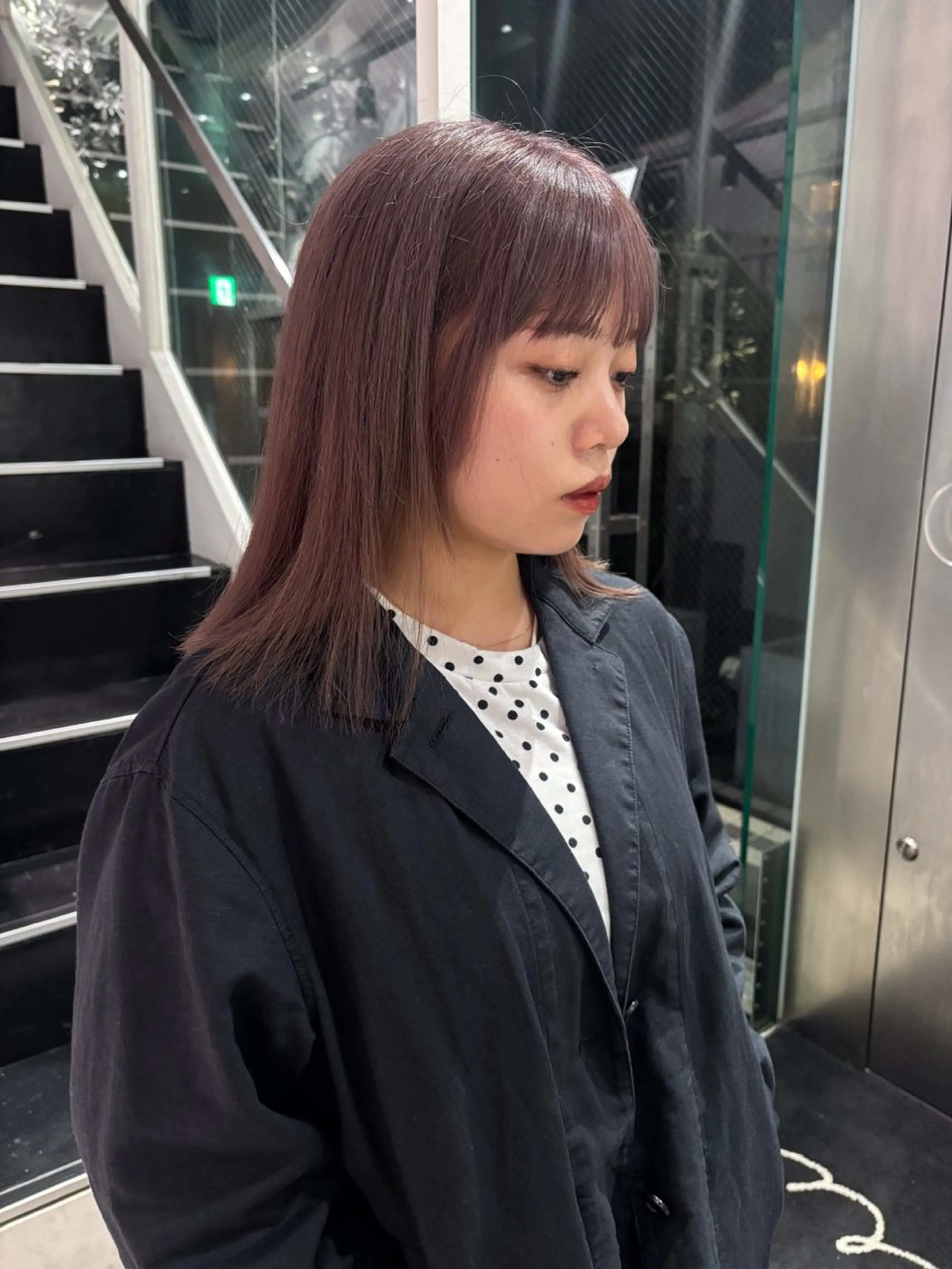 【🩶カット＋カラー/ミニモ学割🩶】前髪・顔周りカット＋カラー（ブリーチなしカラー）＋髪質改善トリートメント[韓国]の写真