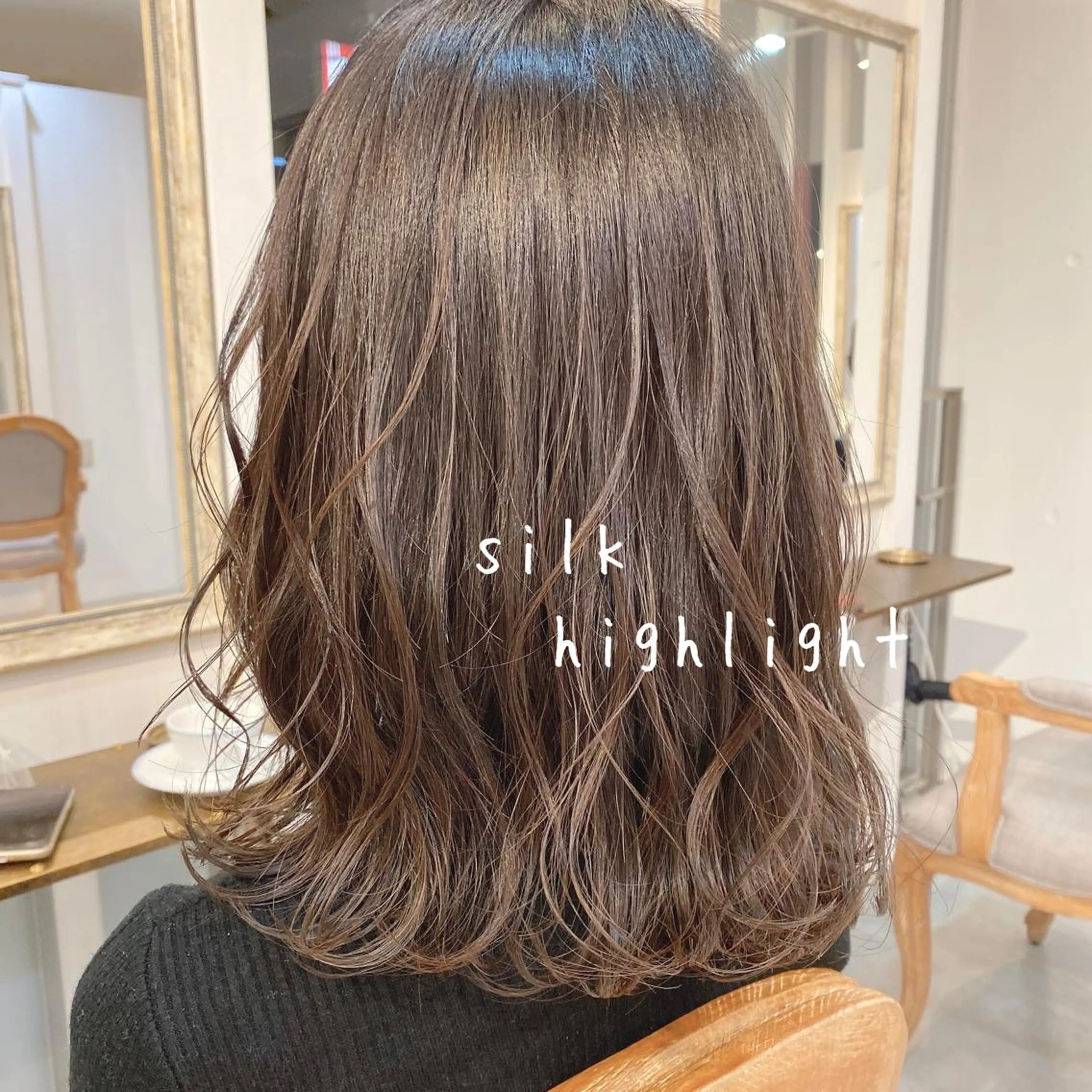 ミディアム カラー モテ前髪 タゴメ シンヤのヘアスタイル