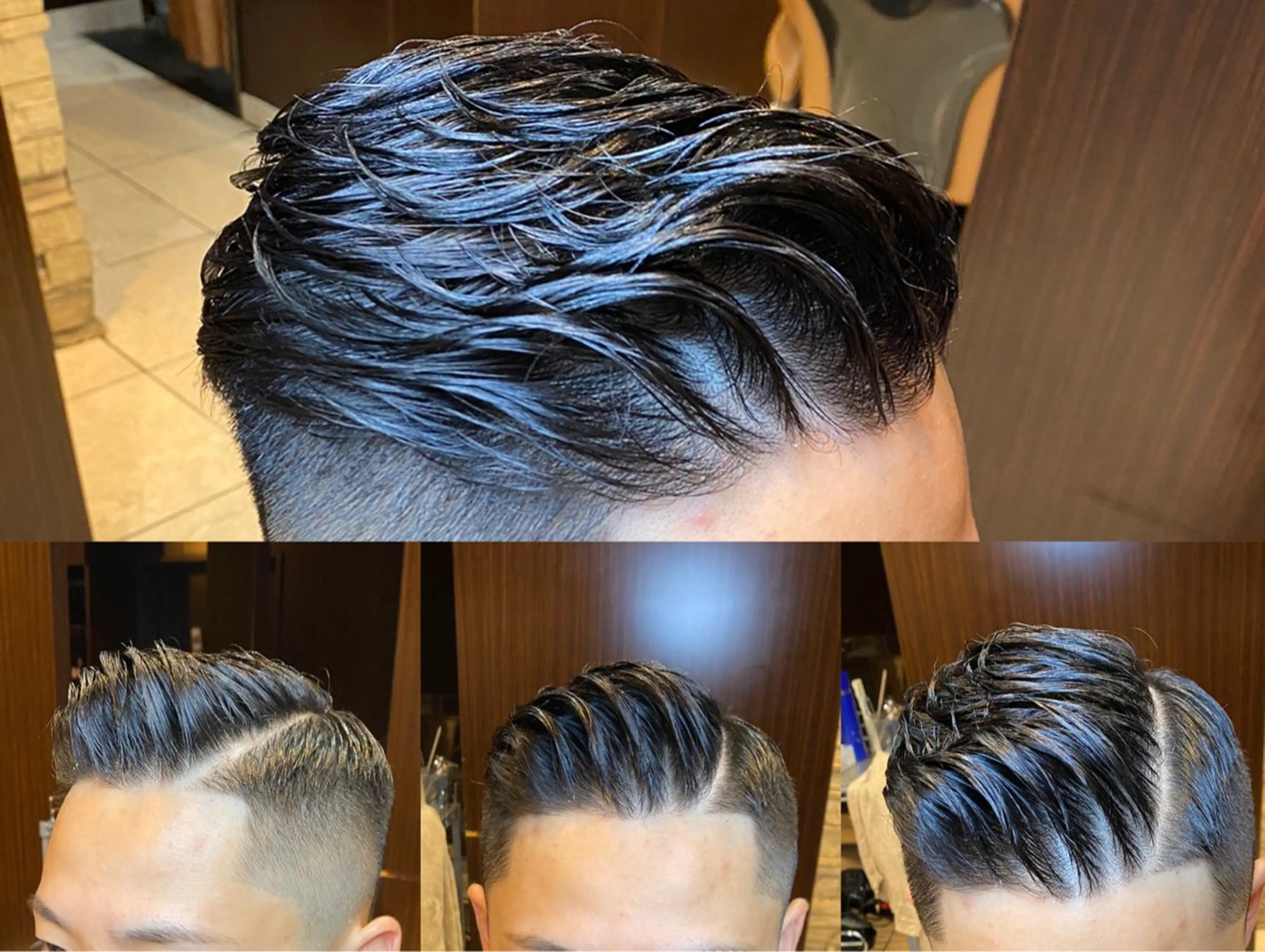 カット、顔剃り、眉カット、シャンプー、セットの写真