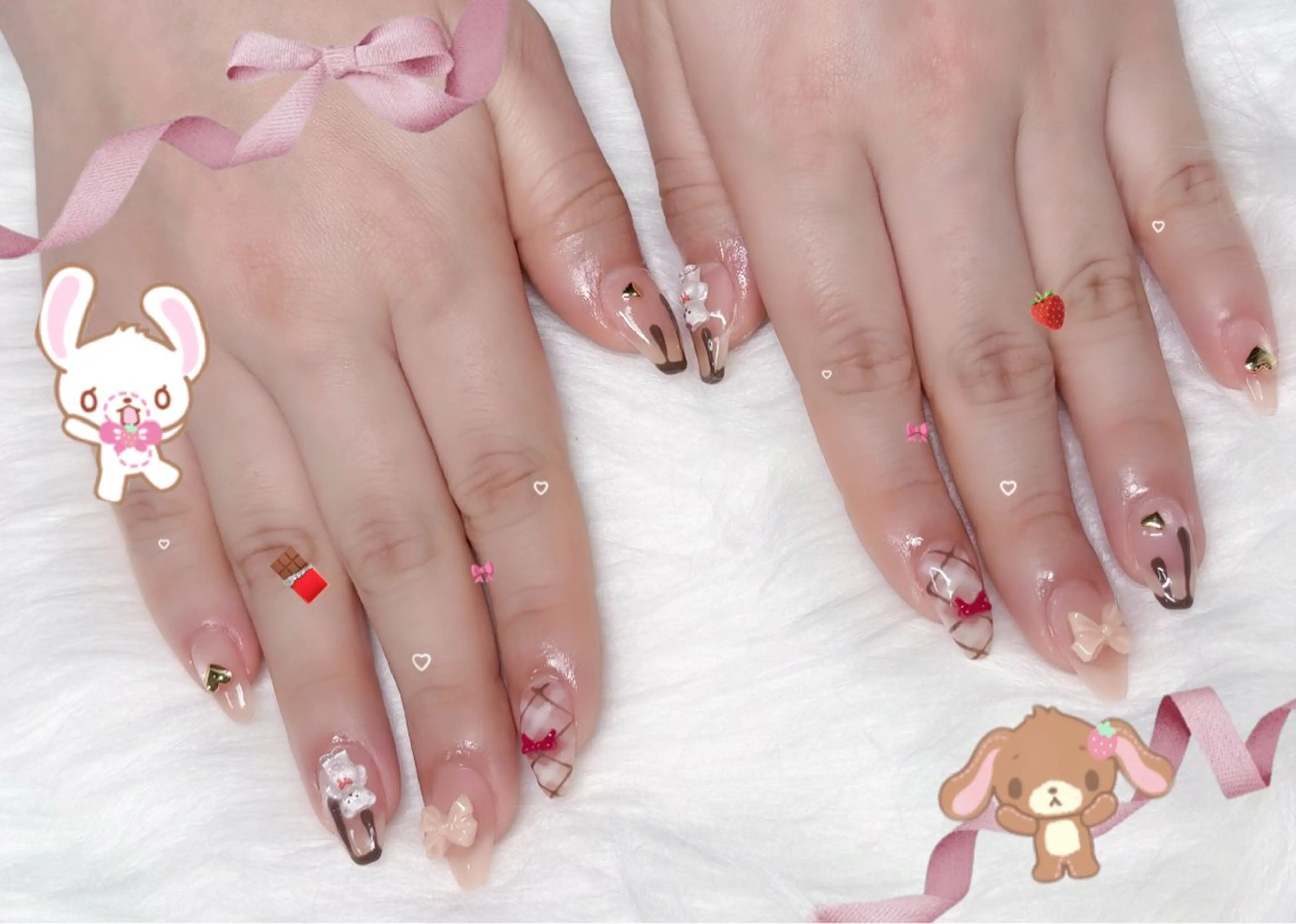 ネイル バレンタイン ハンドネイル paljon めい 静岡市のネイルデザイン