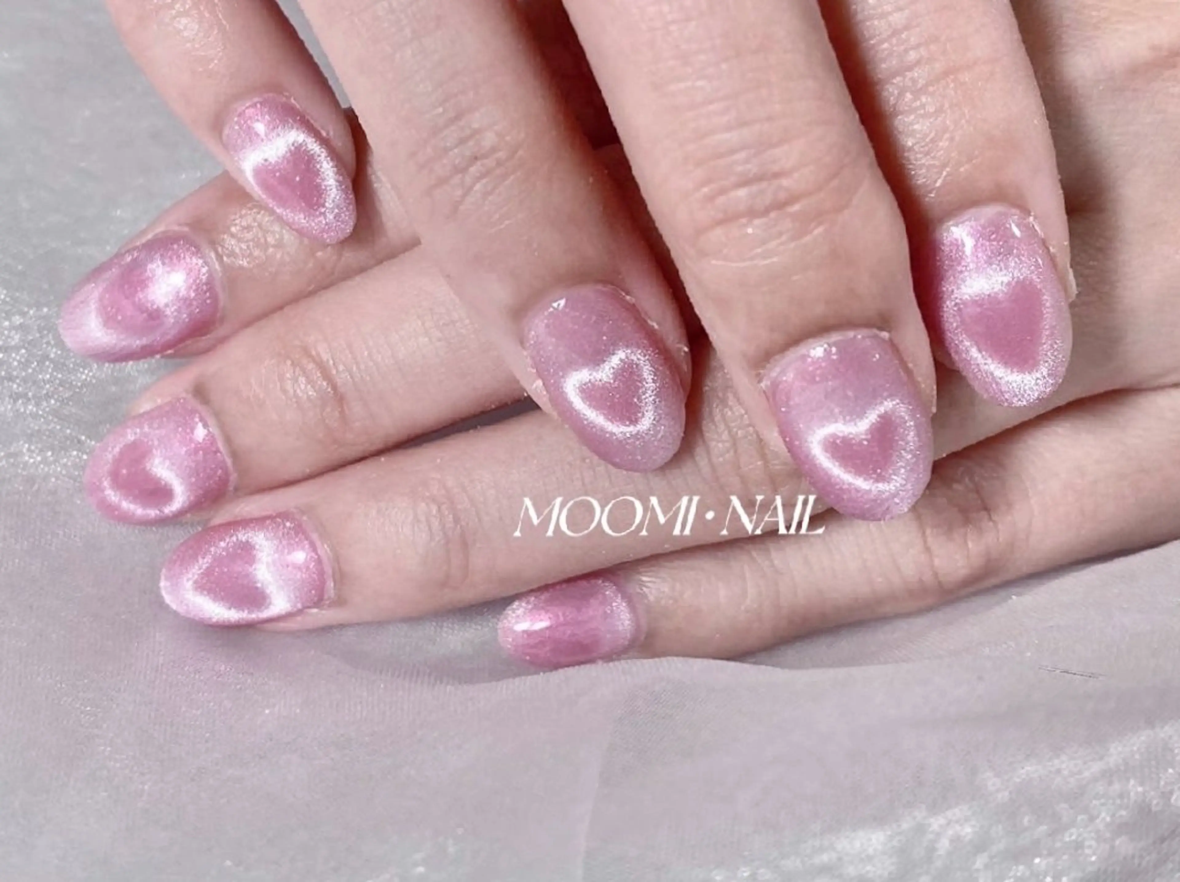 ネイル ハート マグネットネイル moomi nail スカルプ専門のネイルデザイン