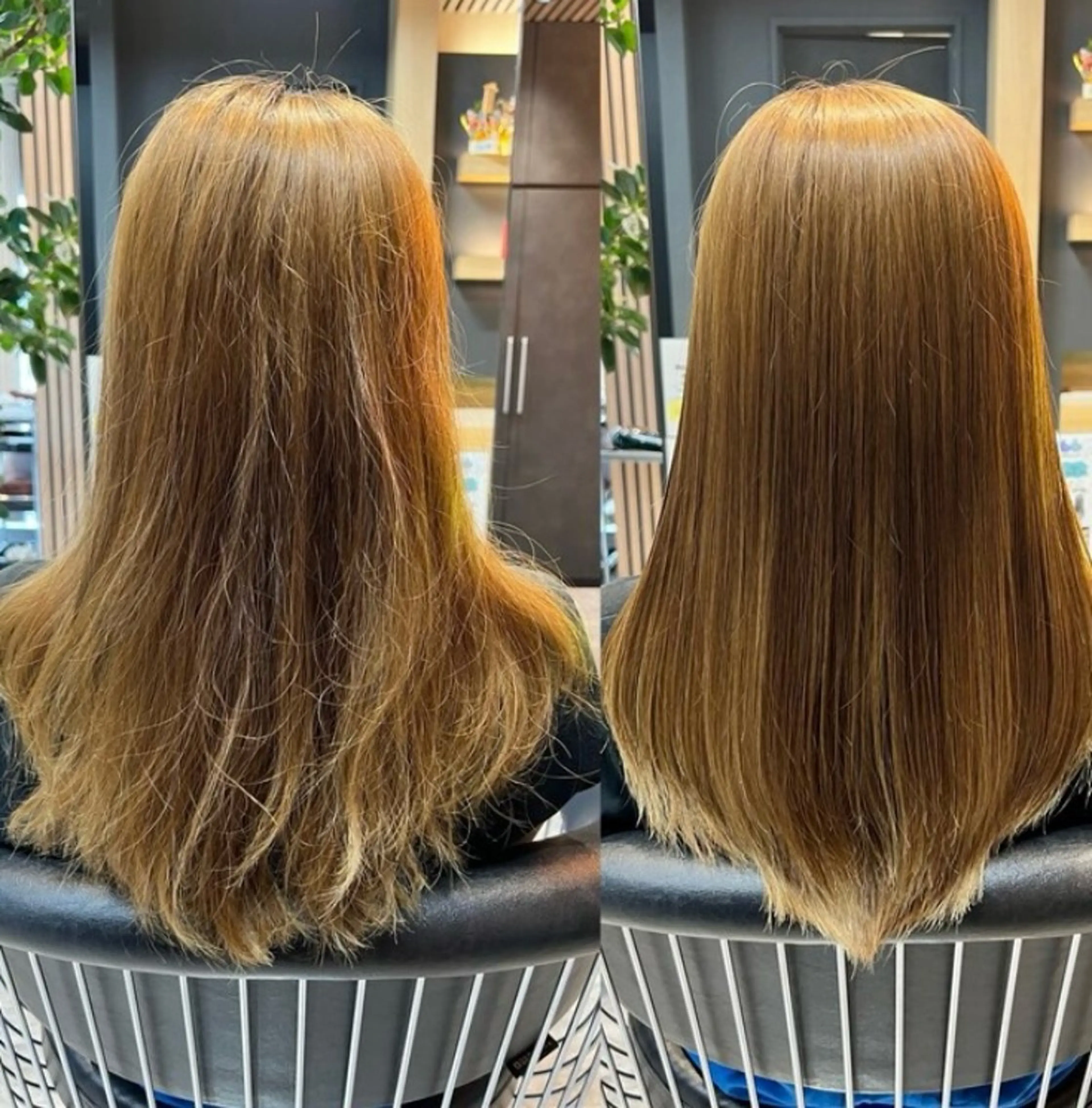 ロング 縮毛矯正 酸性ストレート ヘアカラー トリートメント 美髪矯正/酸性ストレ ート/艶カラー/堅田のヘアスタイル