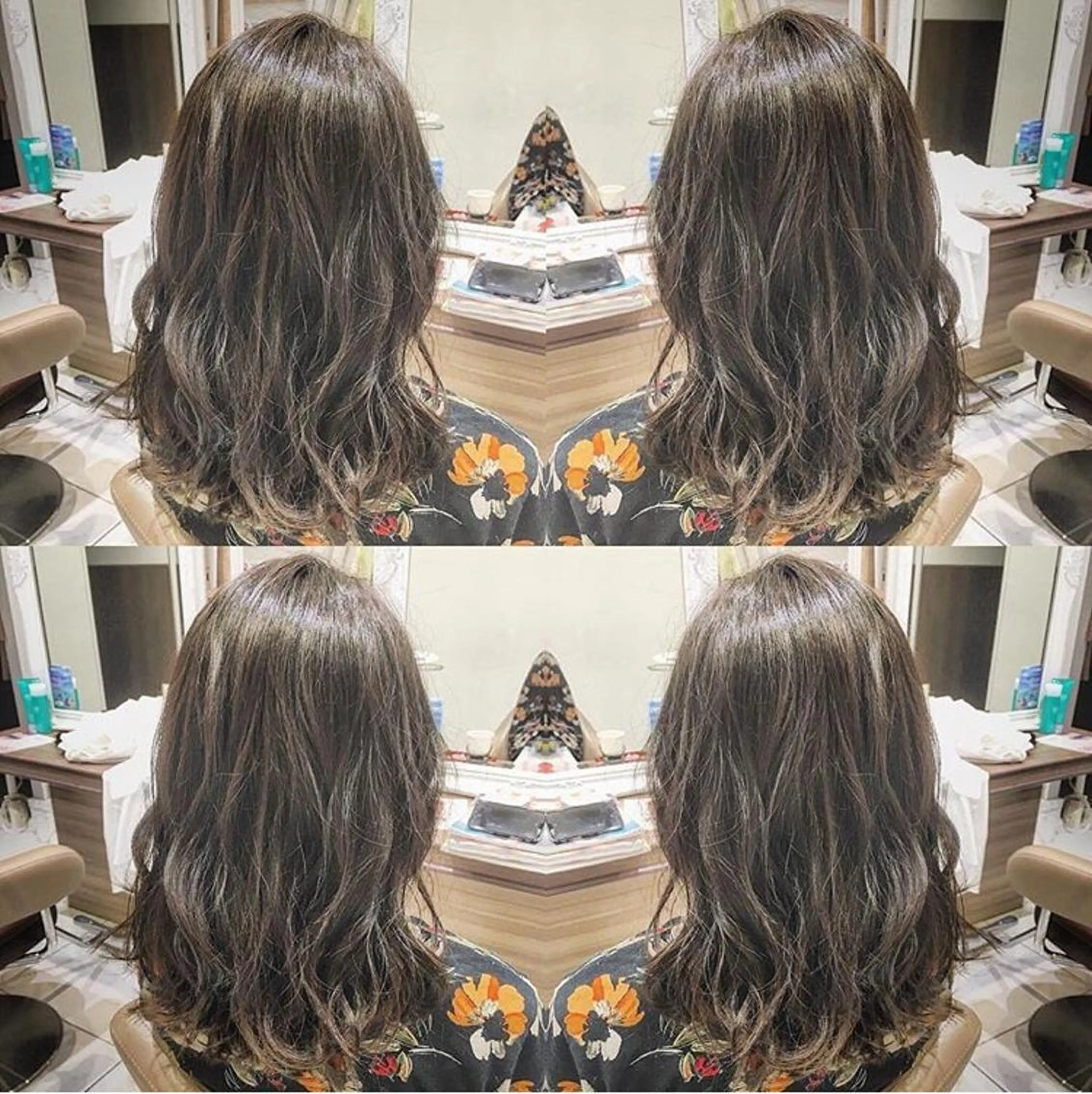 ロング カラー ヘアアレンジ 白髪ぼかしハイライト 茗荷谷駅徒歩2分のヘアスタイル