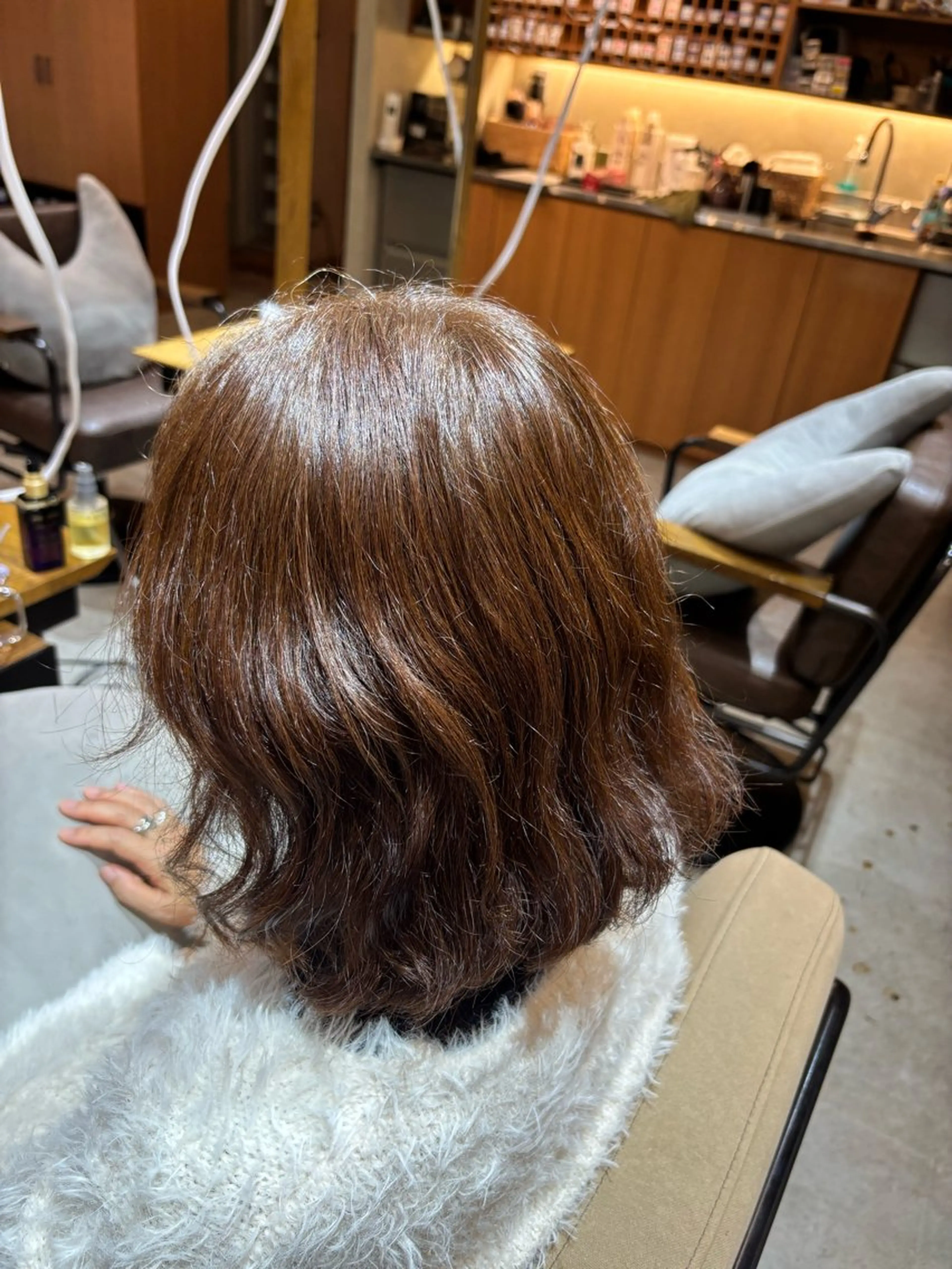 ミディアム カラー Hair ruup 平良那生のヘアスタイル