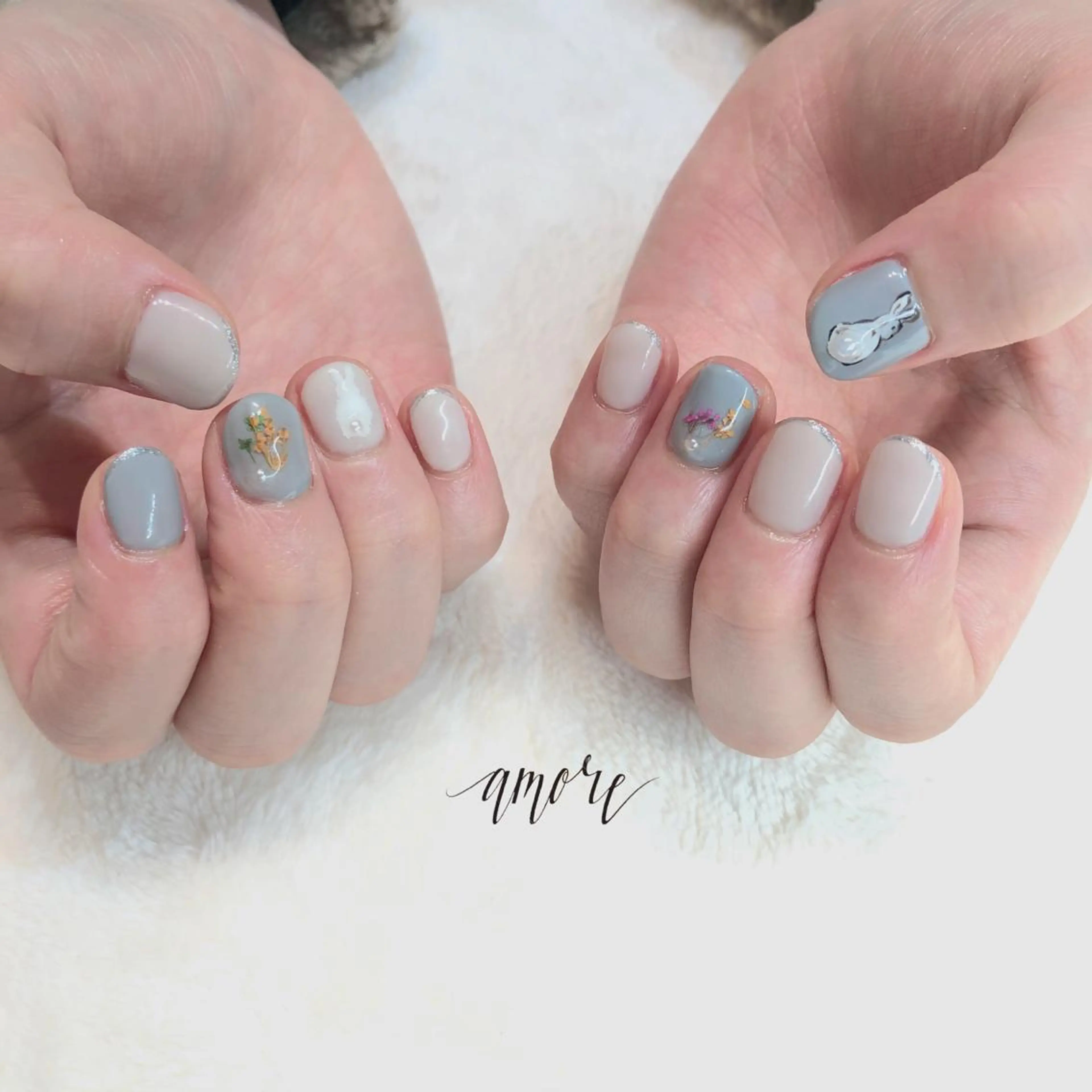 ネイル アートネイル フレンチネイル ジェルネイル ラメ(グリッター) ニュアンスネイル You kyehwaのネイルデザイン