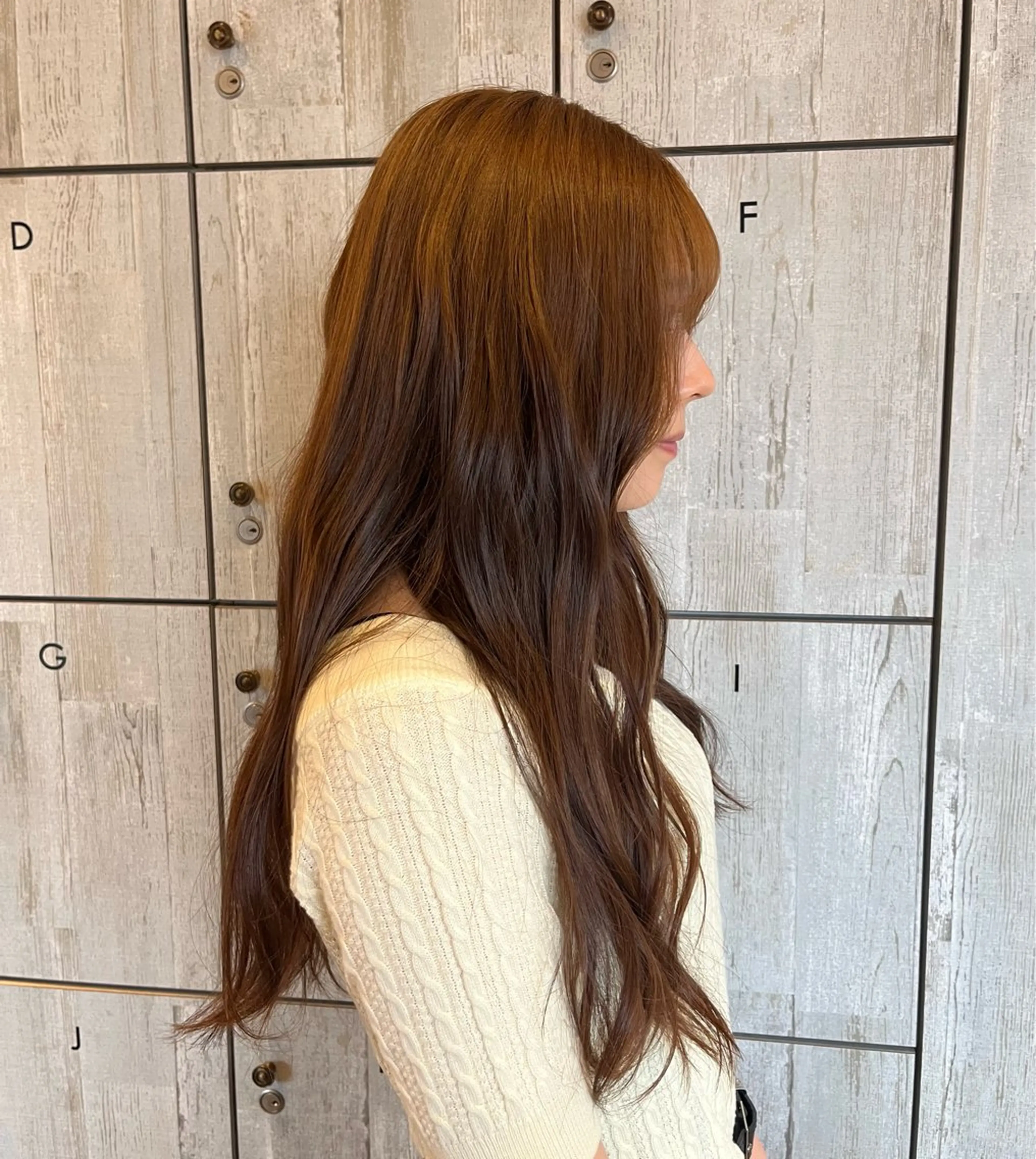 ロング カラー ベージュカラー ブリーチ トリートメント 顔まわり/透け感 カラー/青栁優🔆のヘアスタイル