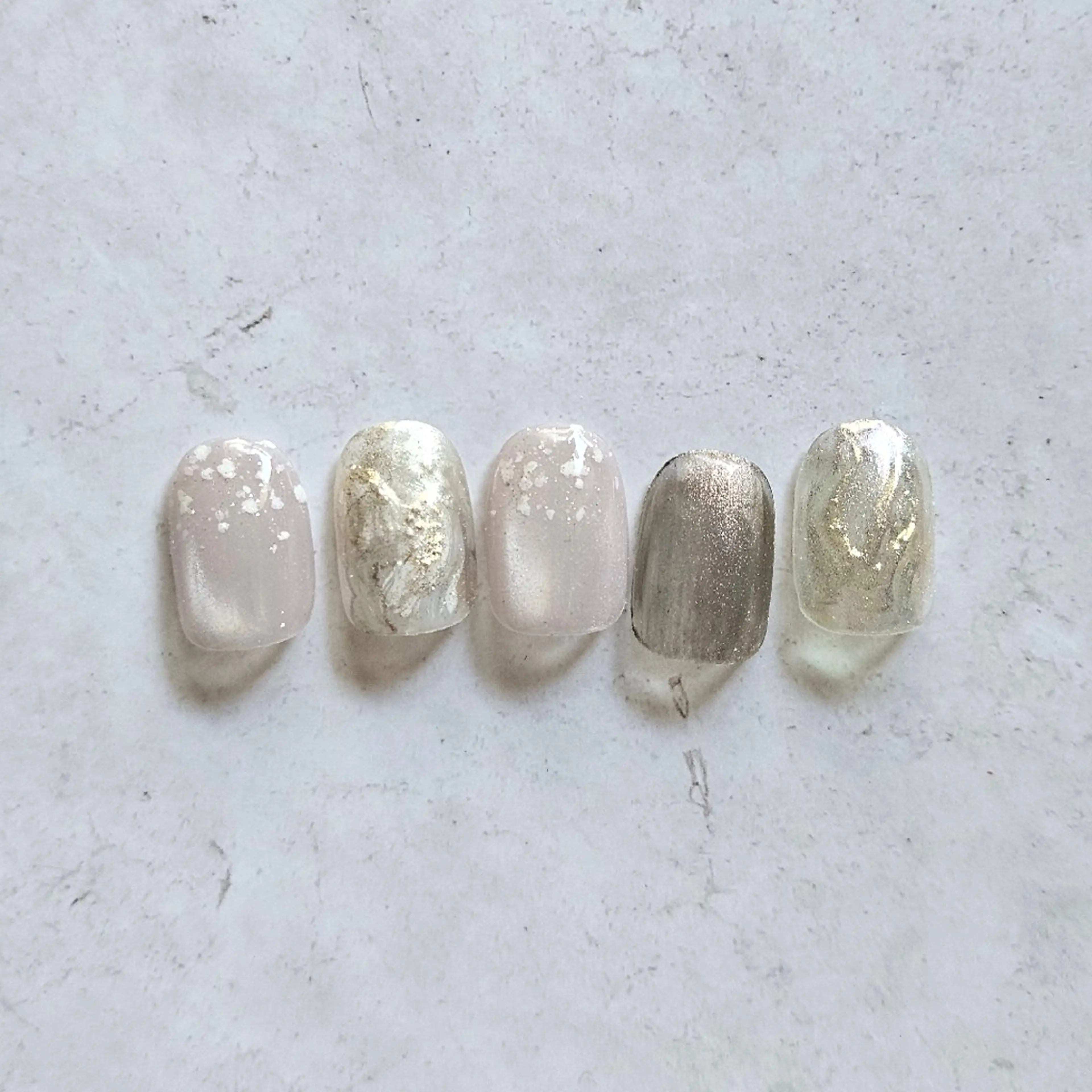 ネイル マグネットネイル 春ネイル ハンドネイル Nailsalon manoのネイルデザイン