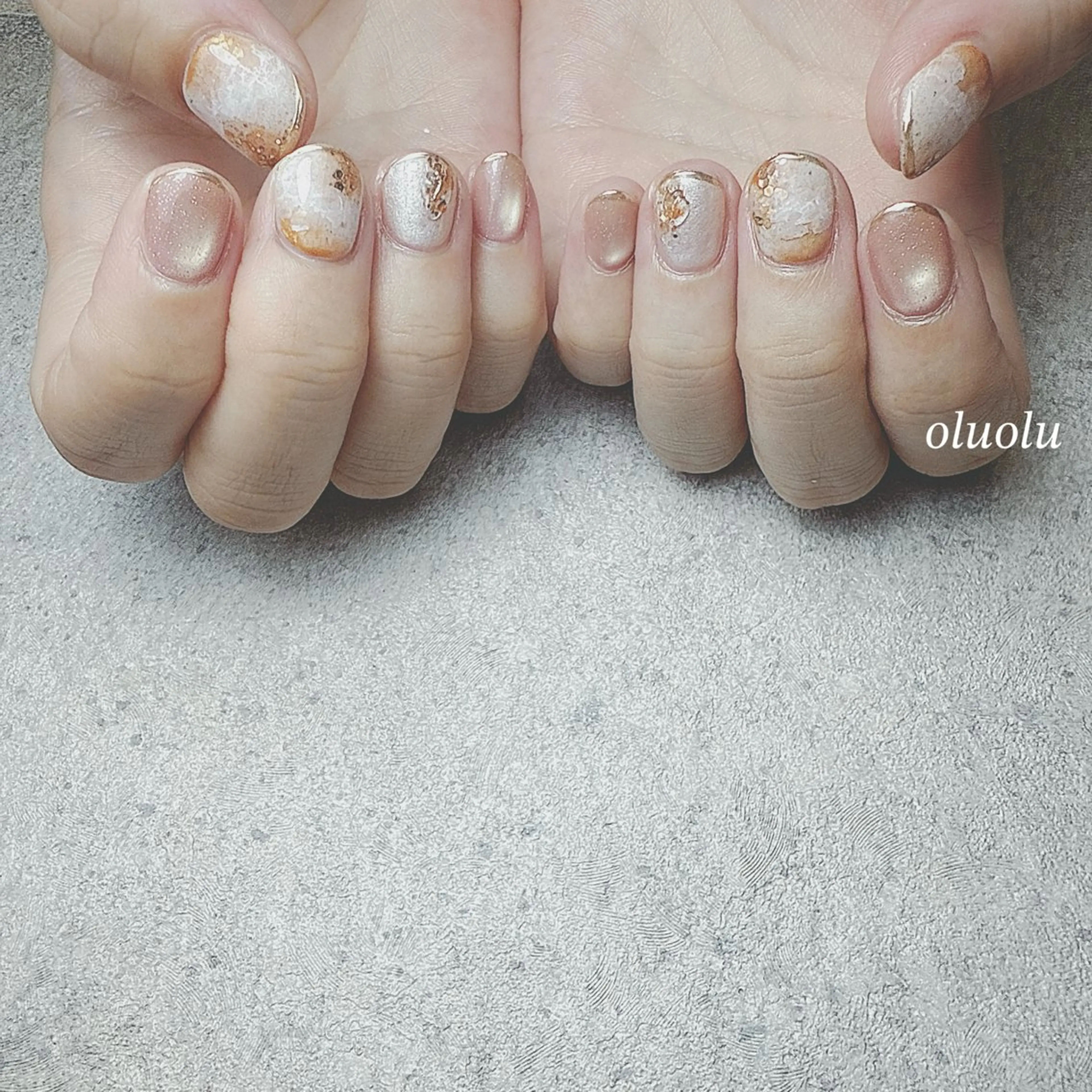 ネイル アートネイル フラッシュネイル フットネイル マグネットネイル ニュアンスネイル 大村 紬華のネイルデザイン