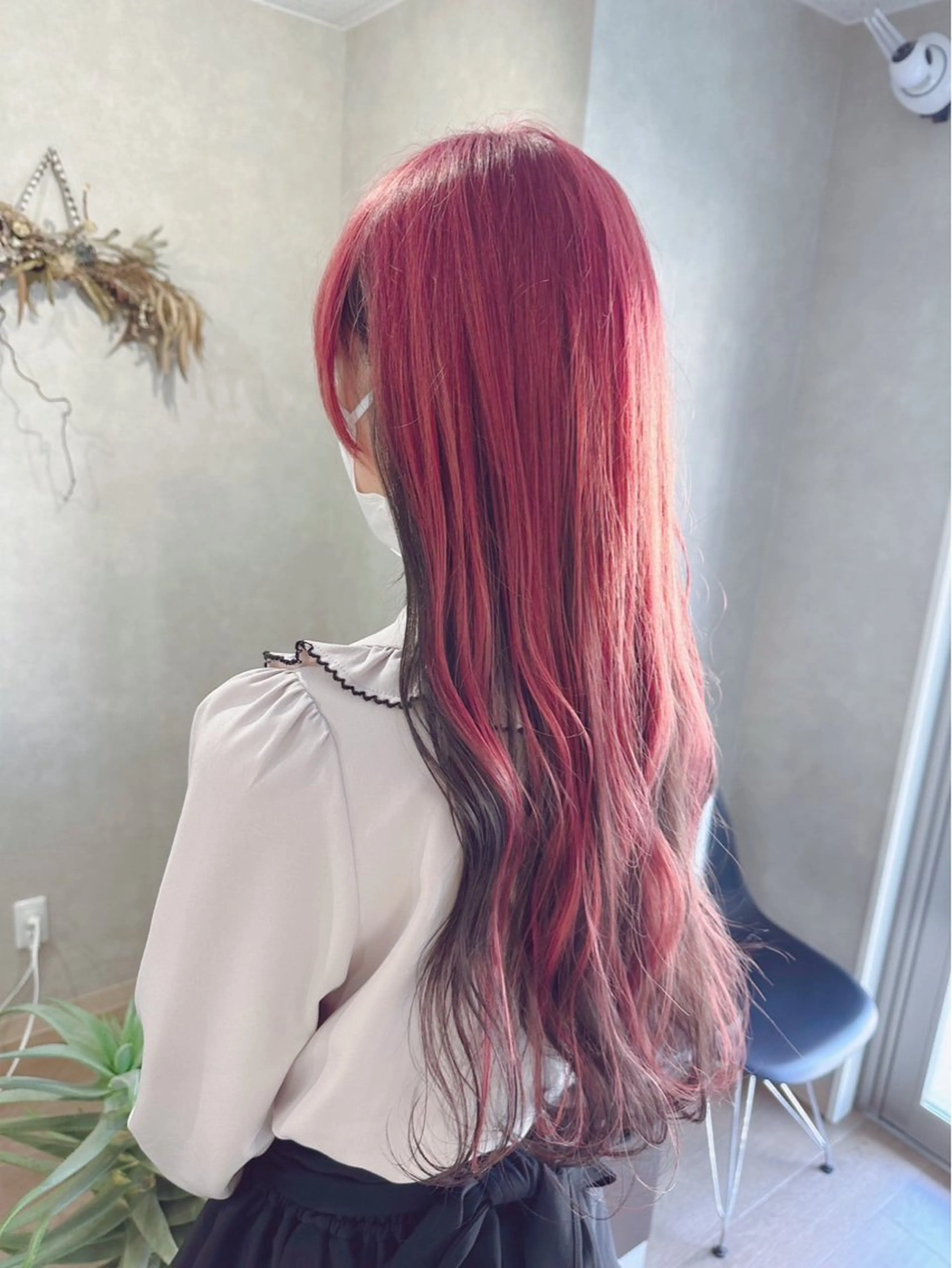 ロング カラー 山田 誠也のヘアスタイル