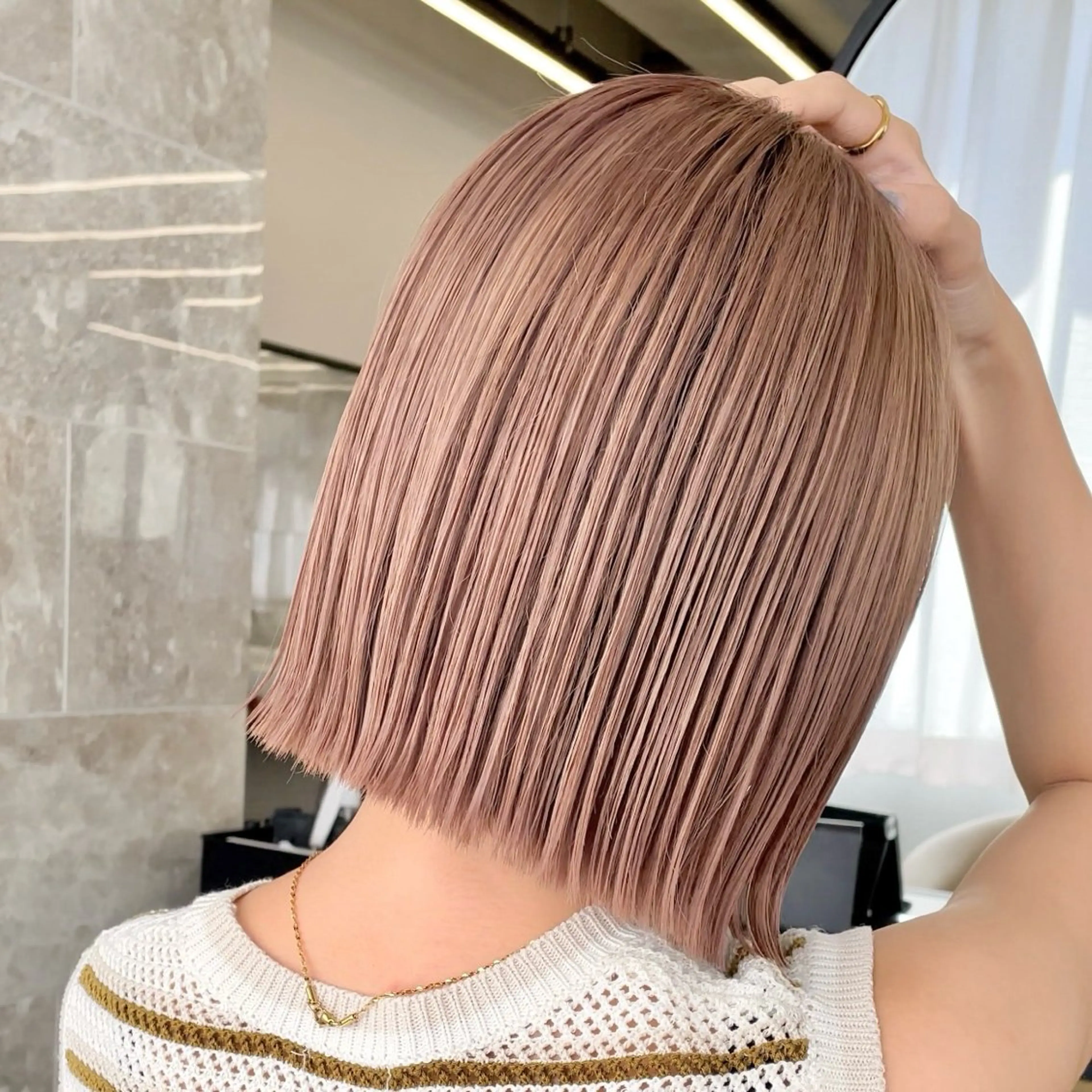 ショート カラー ボブ レイヤー職人 横浜/似合わせ/秋山のヘアスタイル