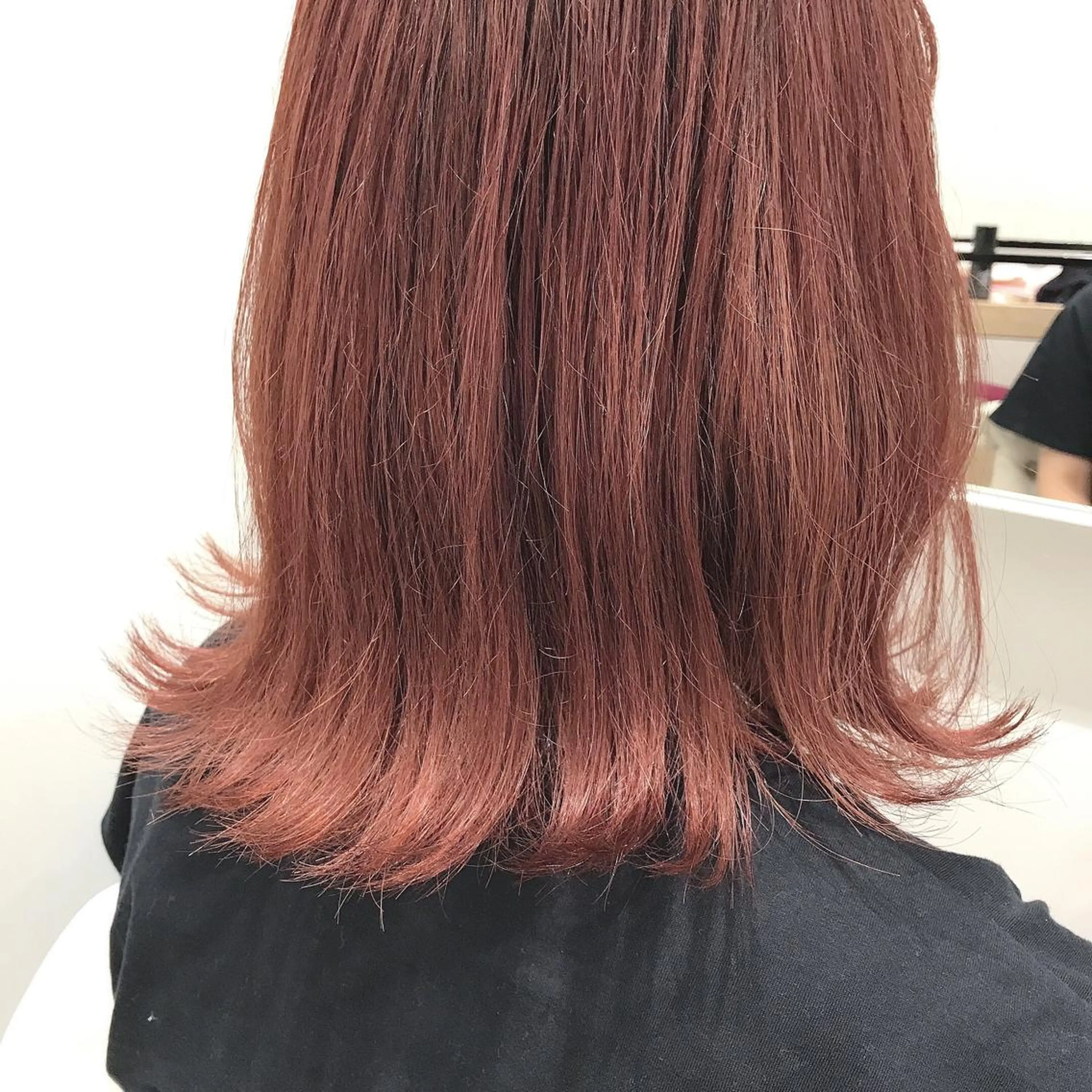 ミディアム カラー ピンクカラー fuchigami suzunoのヘアスタイル