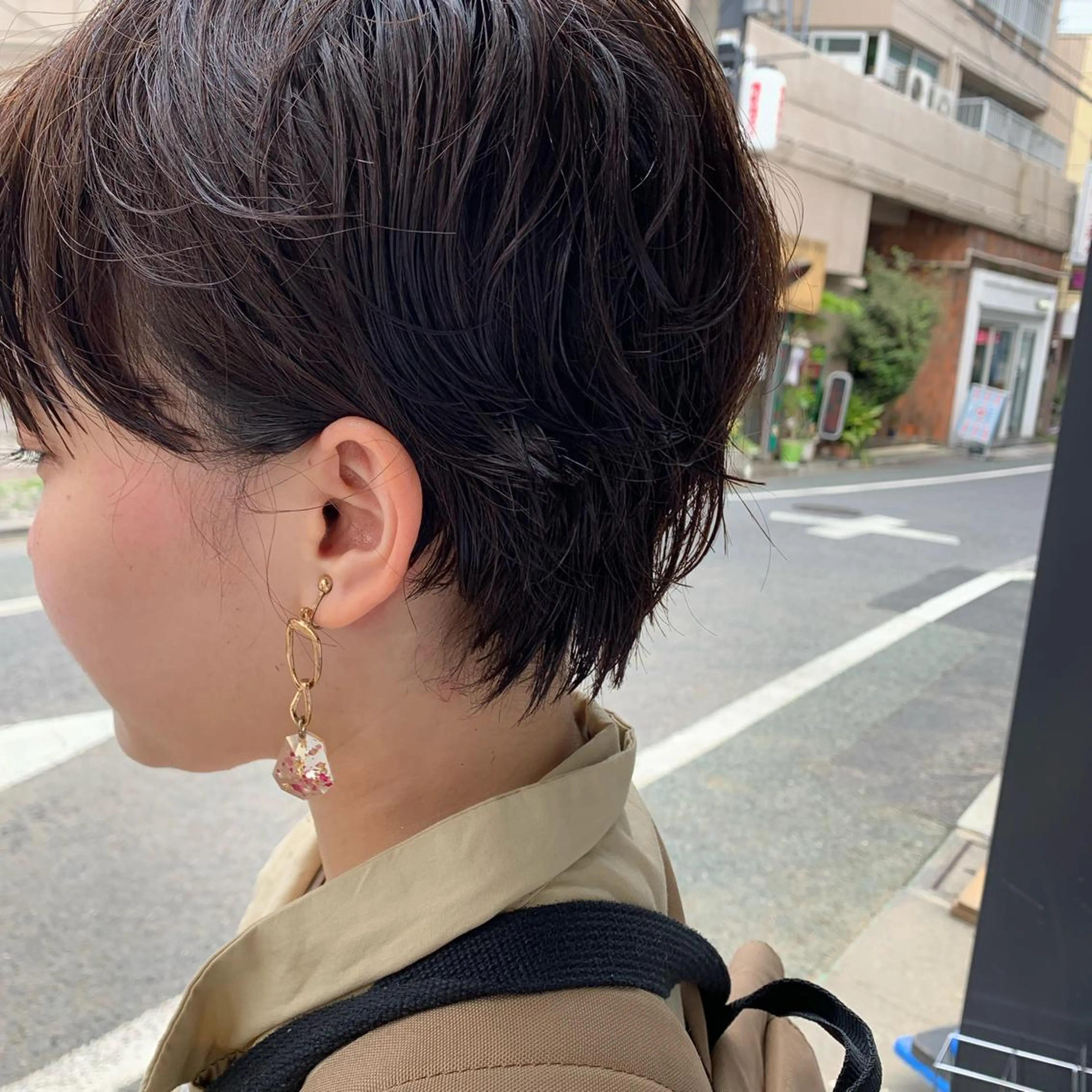 ショート パーマ ショートボブ ボブ ショートヘア ニュアンスパーマ カット パーマ トリートメント パーマ/透明感カラー /ボブ/吉田一生のヘアスタイル