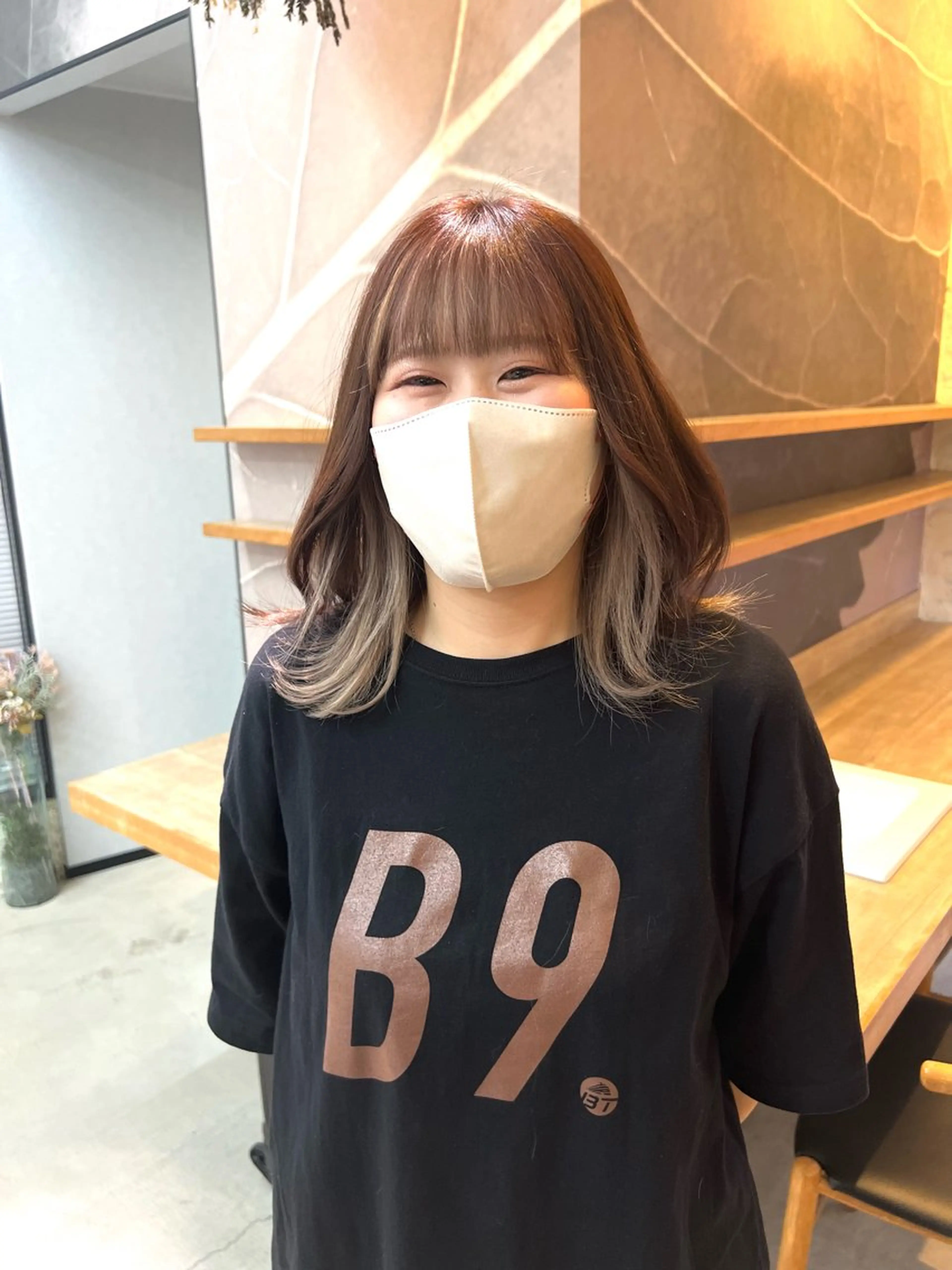 ミディアム カラー カット ヘアカラー 池本 勇大のヘアスタイル