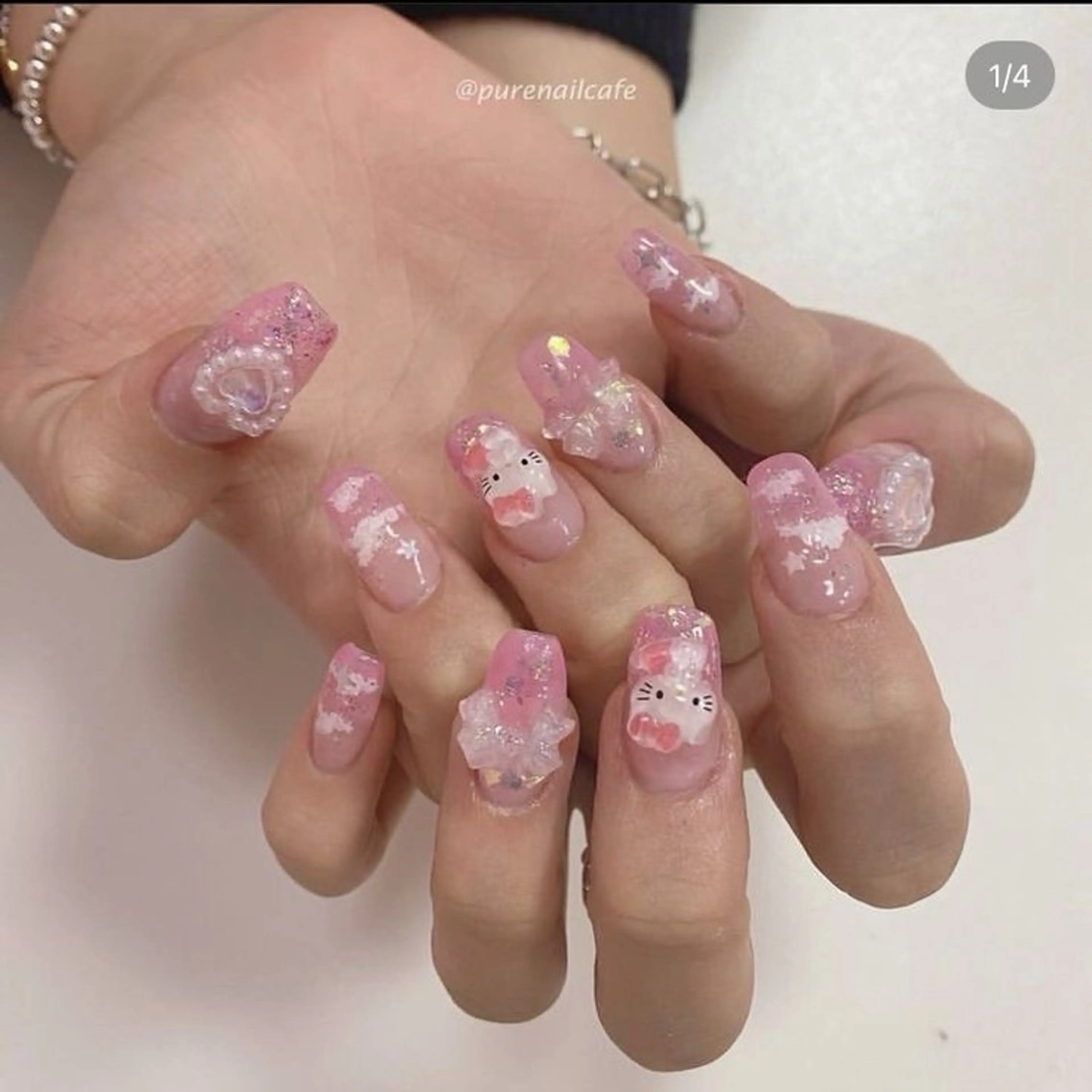 ネイル マグネットネイル ミラーネイル ネイルチップ 冬ネイル Lee Nailsのネイルデザイン