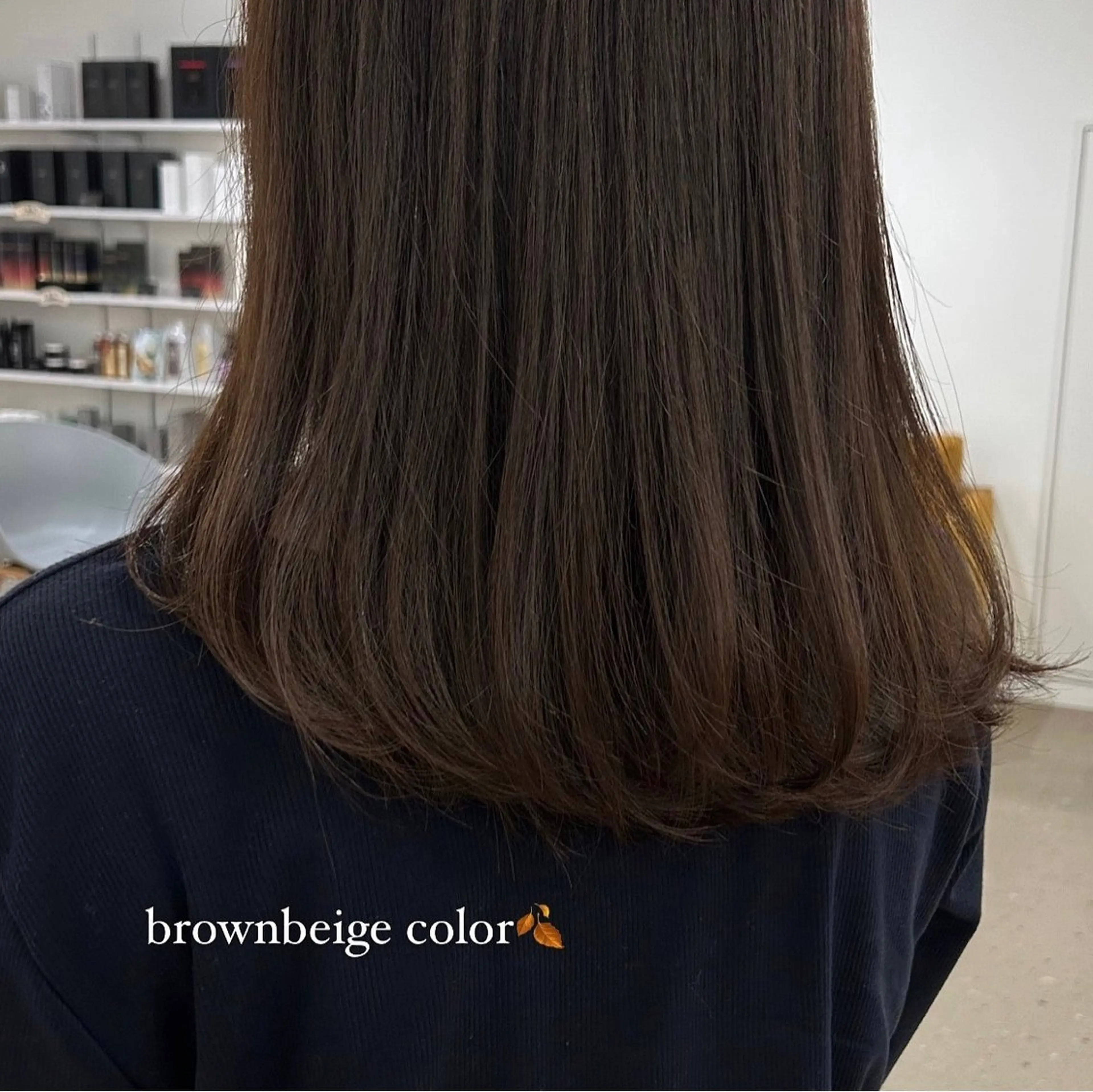 ミディアム ヘアカラー 小西 瑞穂のヘアスタイル