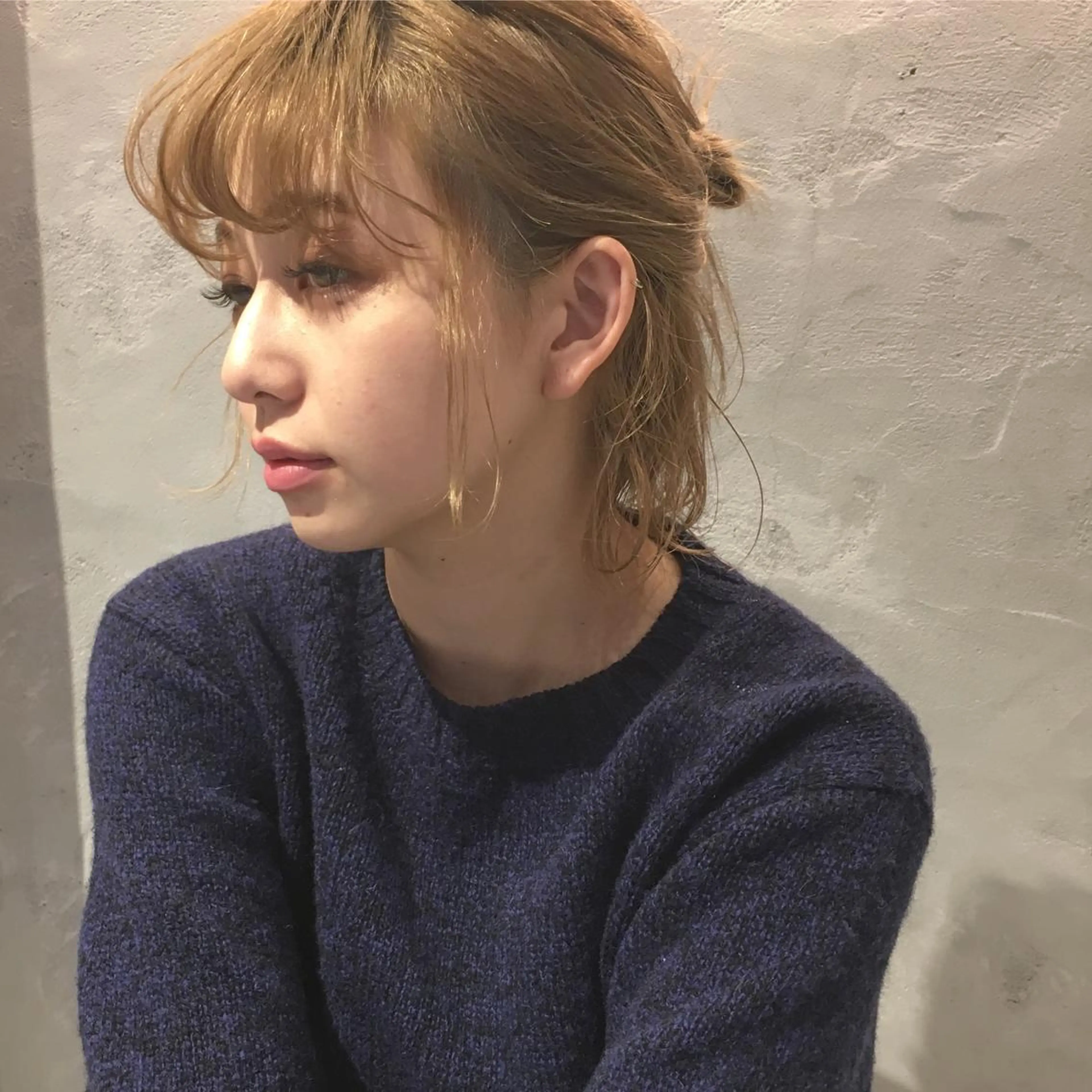 ミディアム セミロング カラー ヘアアレンジ レイヤーカット BLend 渋谷のヘアスタイル